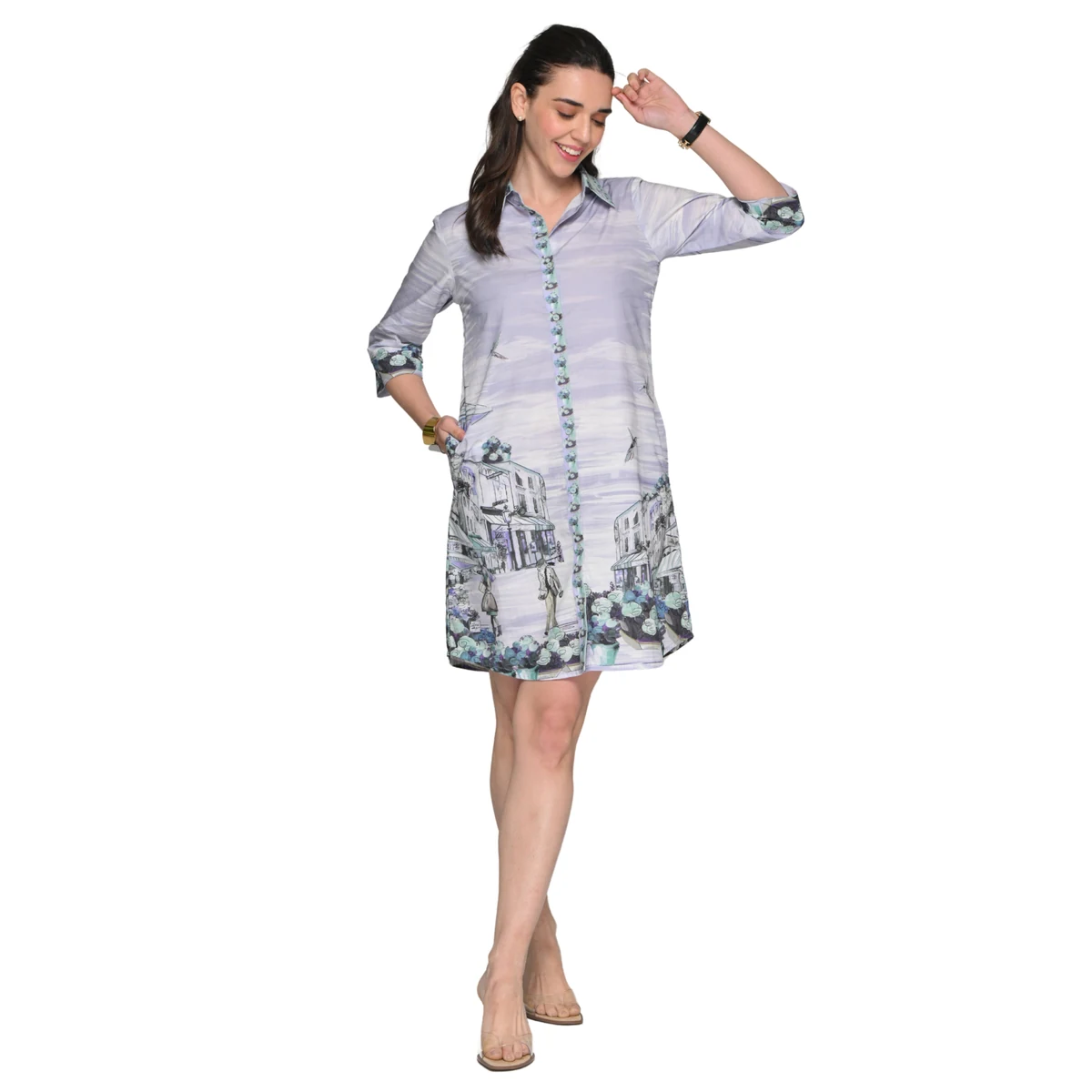 Premium Women's Riviera Fruits Middi Dress thumbnail 2