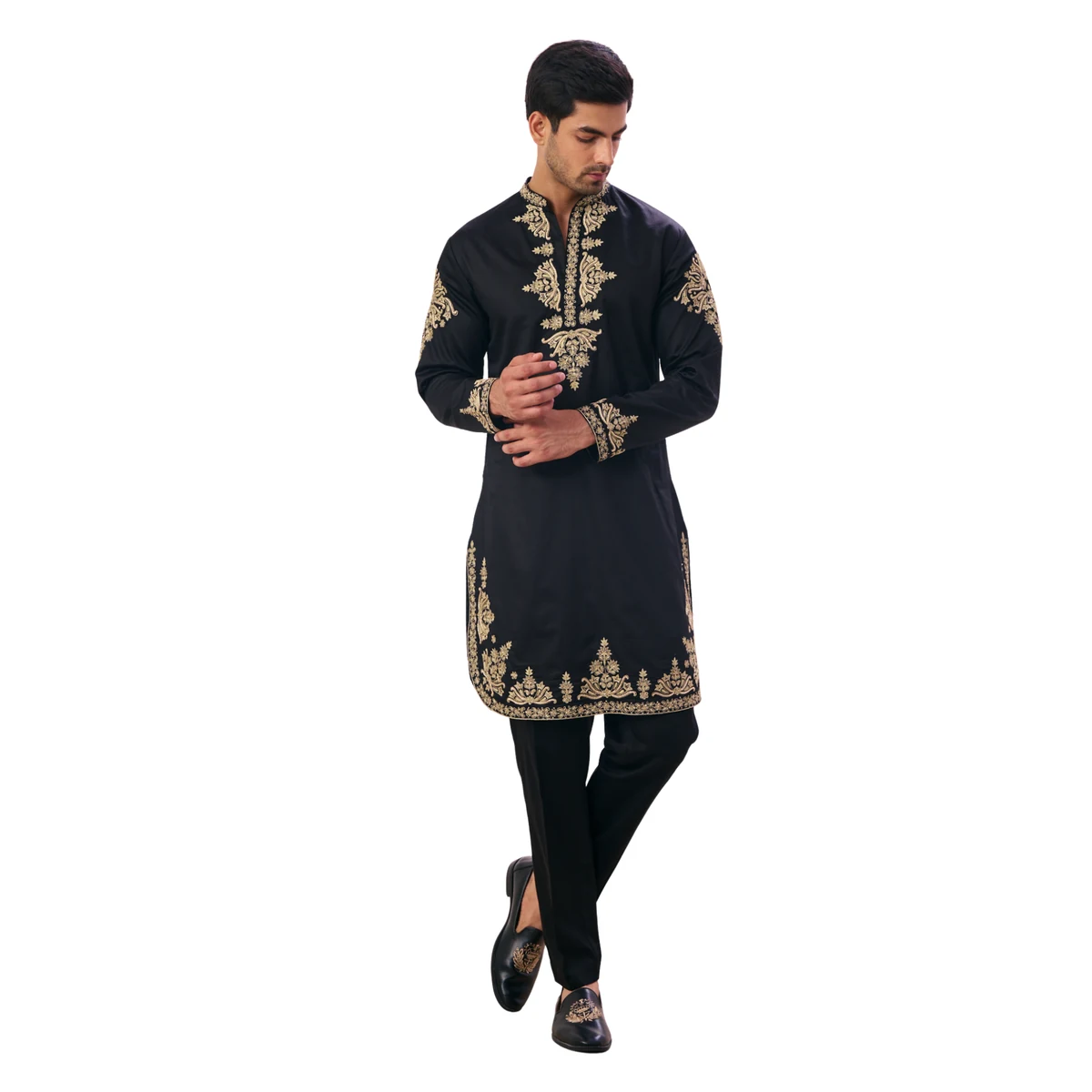 Premium Men's Hand Embroidered Zardozi Kurta Pajama Set