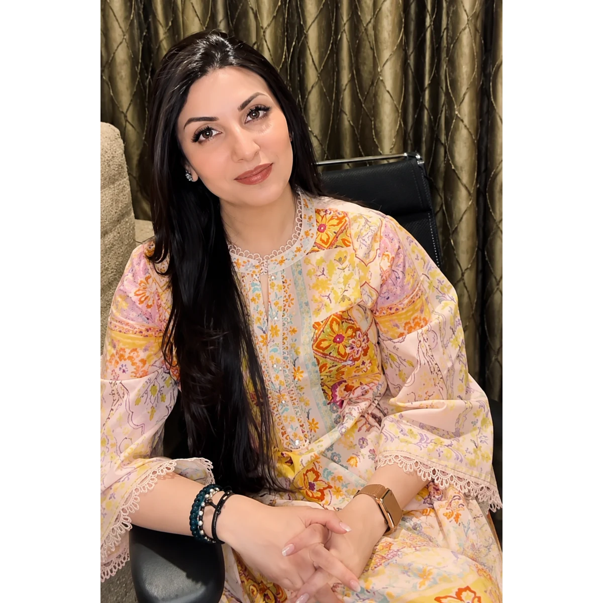 Premium Women's Pink Jaipur Flora Cotton Kurta Set thumbnail 2