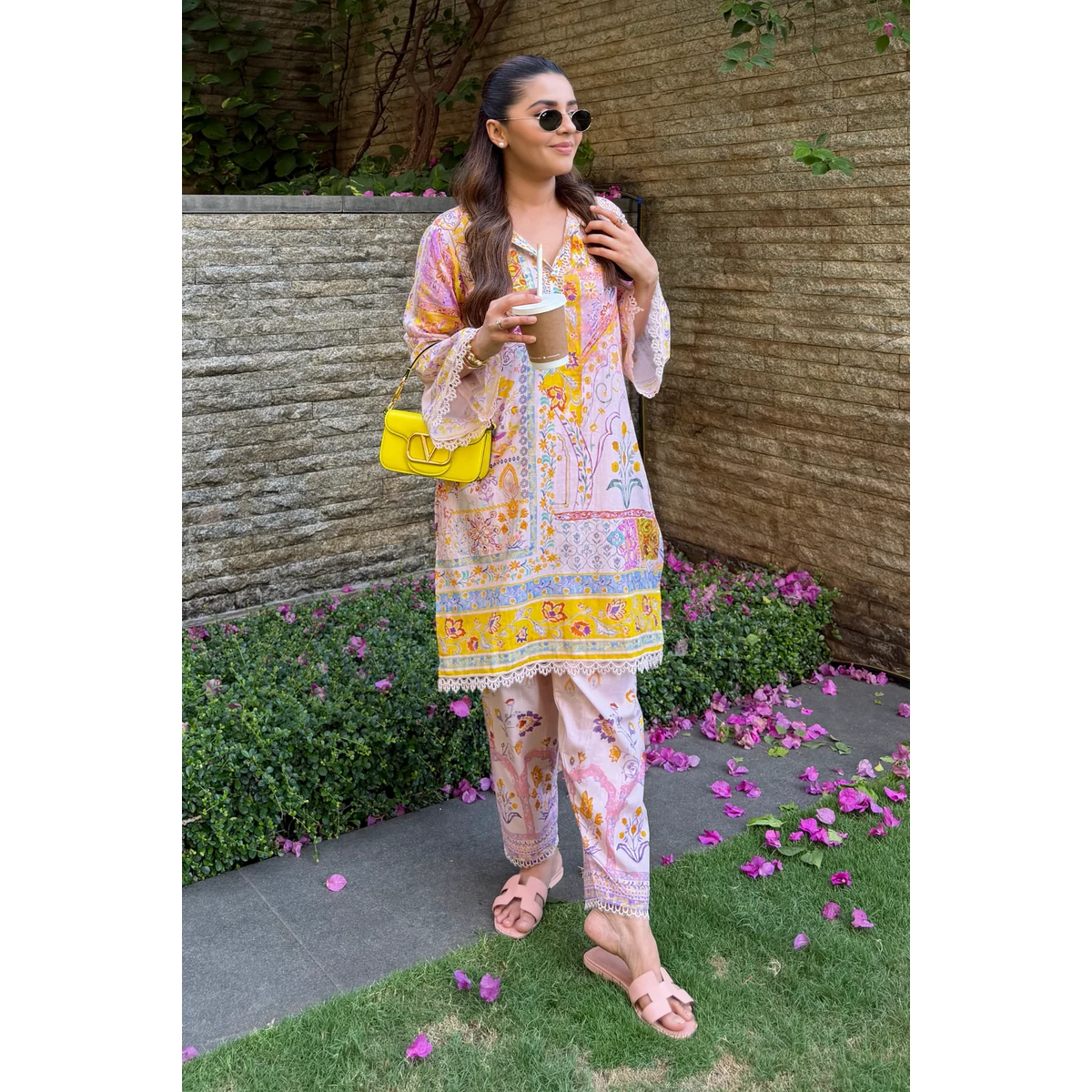 Premium Women's Pink Jaipur Flora Cotton Kurta Set thumbnail 3