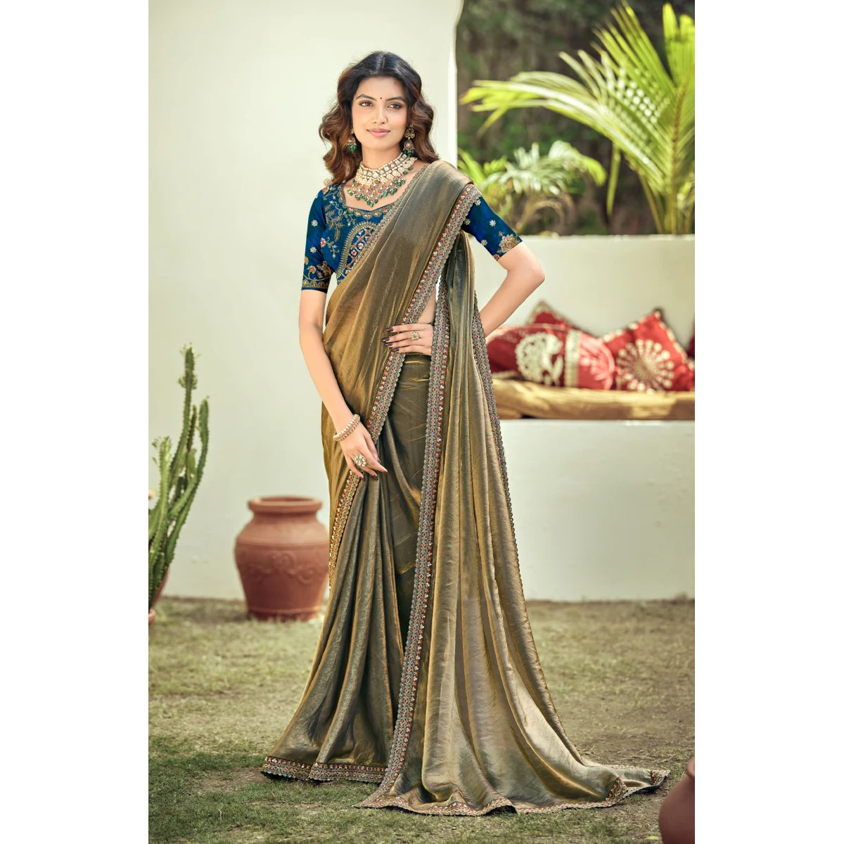 Premium Tasvira Satin Saree for Festive Wear thumbnail 2