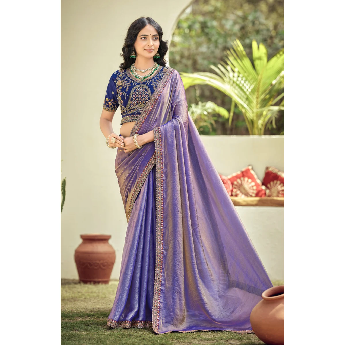 Premium Tasvira Satin Saree for Festive Wear thumbnail 3