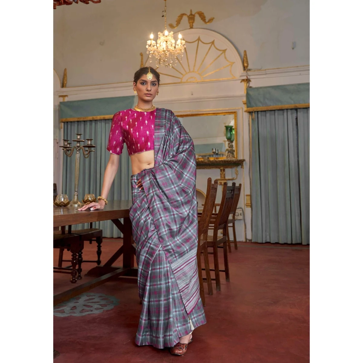 Premium Linobloom Linen Saree for Wedding Wear