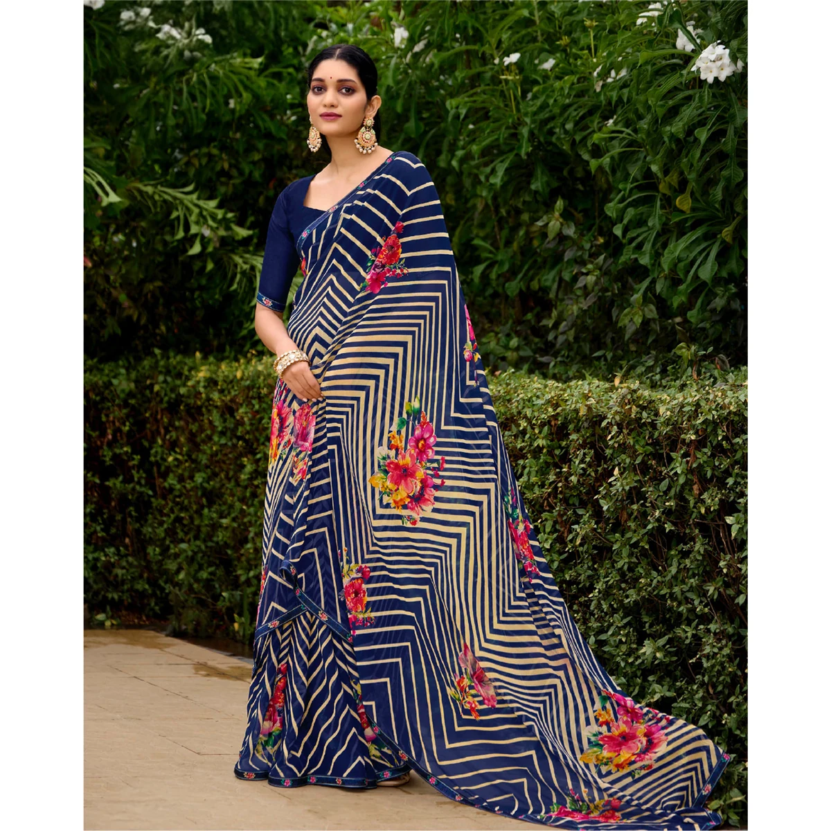Premium Nayara Georgette Saree for Semi Formal Wear