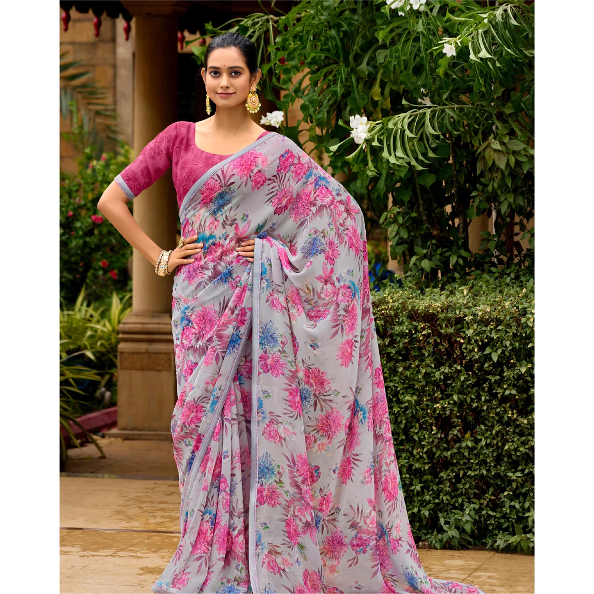 Premium Nayara Georgette Saree for Semi Formal Wear thumbnail 2