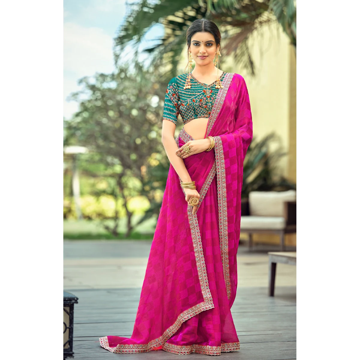 Premium Zerina Satin Saree for Festive Wear thumbnail 2