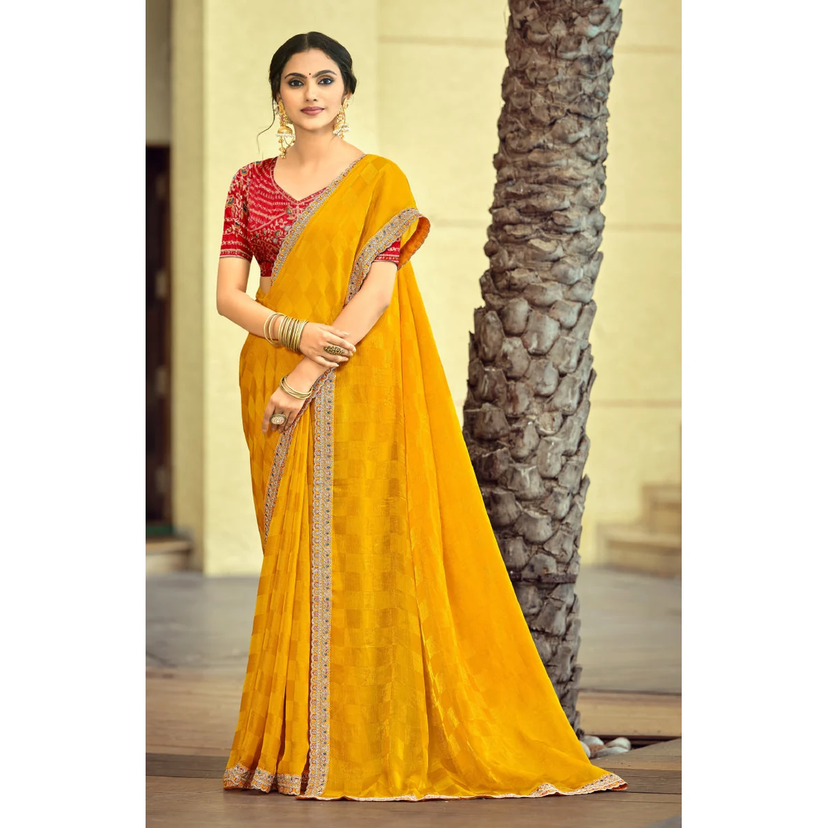 Premium Zerina Satin Saree for Festive Wear thumbnail 3
