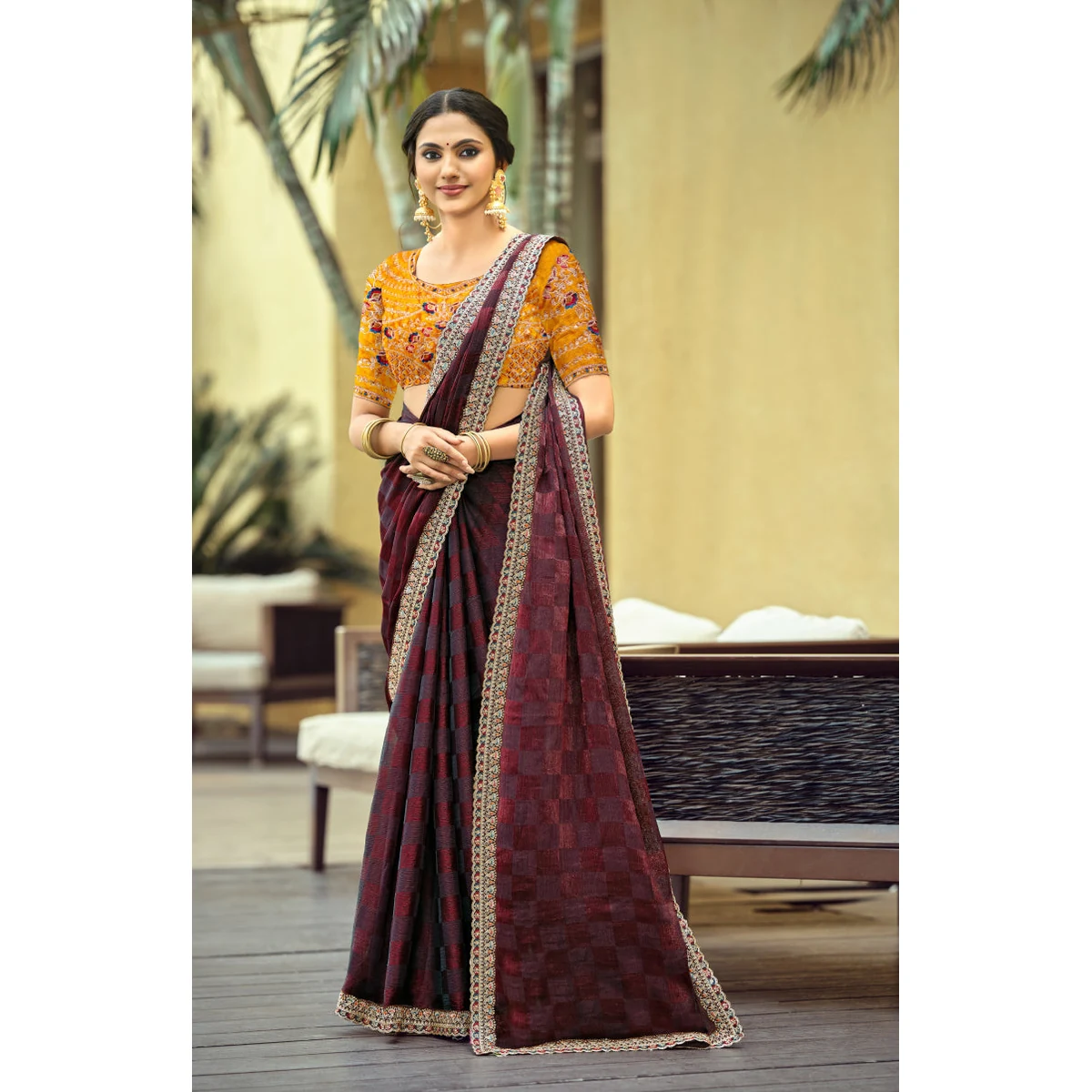 Premium Zerina Satin Saree for Festive Wear thumbnail 4
