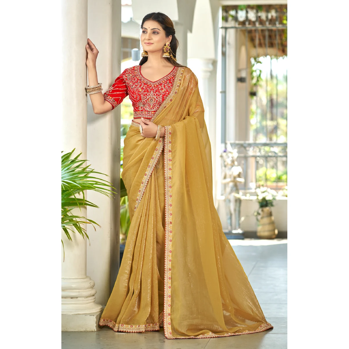 Premium Mehera Satin Saree for Festive Wear