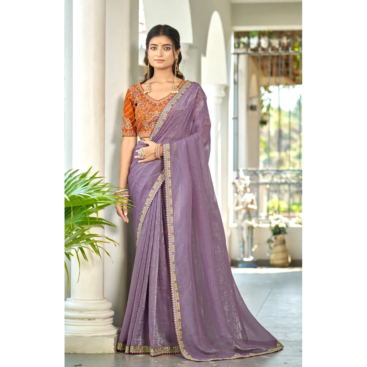 Premium Mehera Satin Saree for Festive Wear thumbnail 2