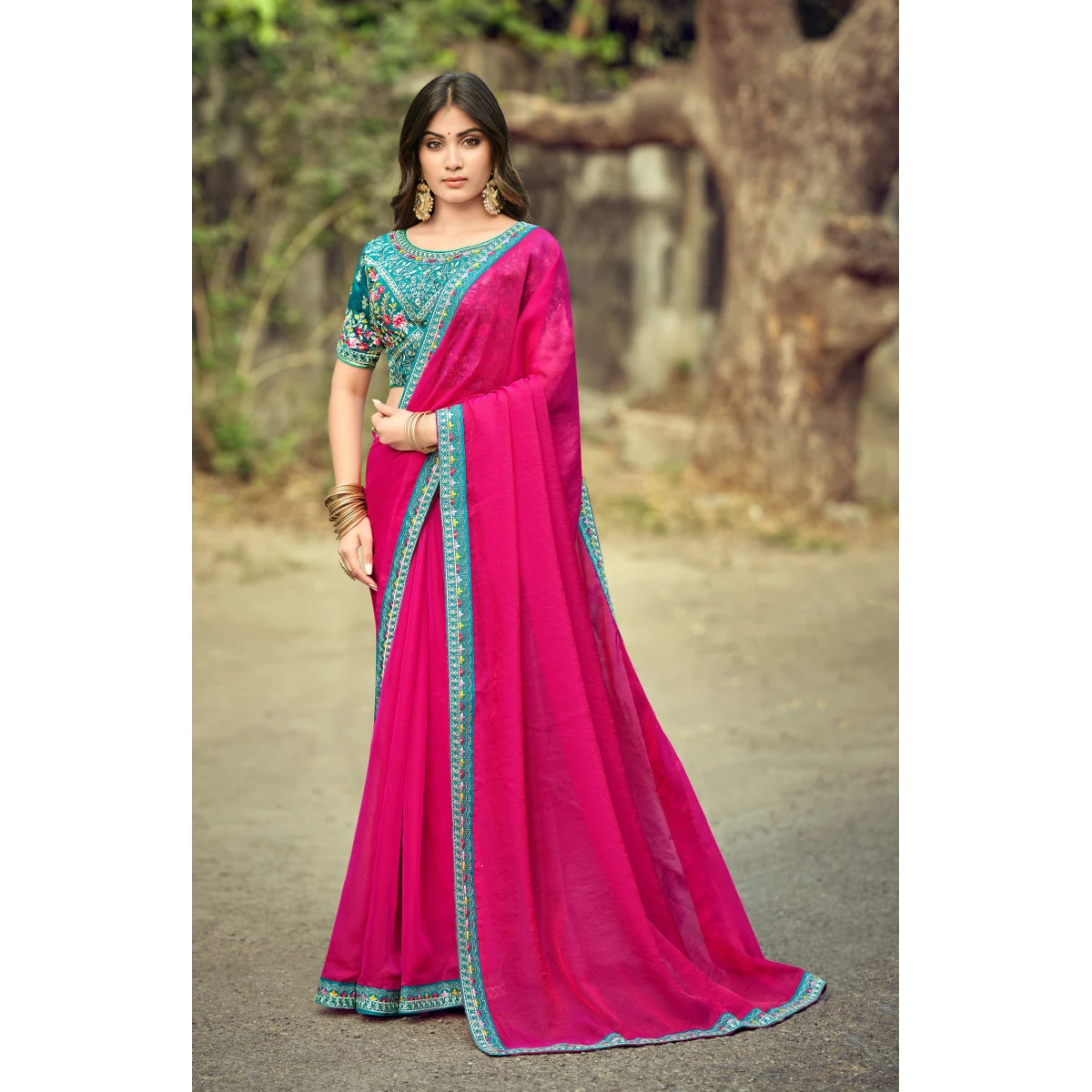 Premium Ruhina Brasso Saree for Festive Wear