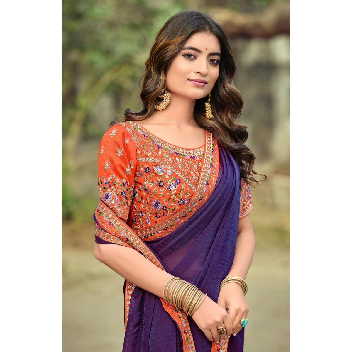 Premium Ruhina Brasso Saree for Festive Wear thumbnail 2
