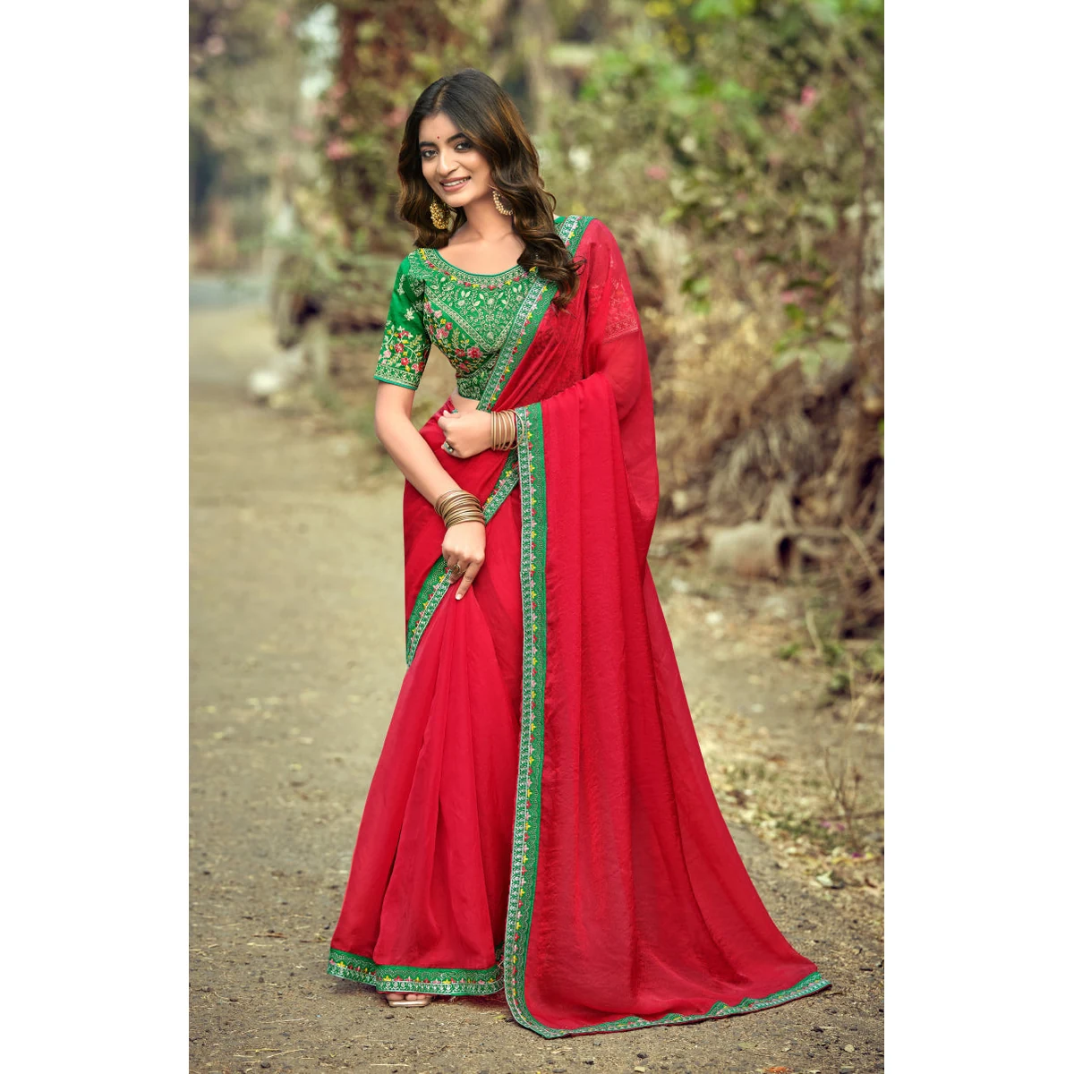 Premium Ruhina Brasso Saree for Festive Wear thumbnail 3