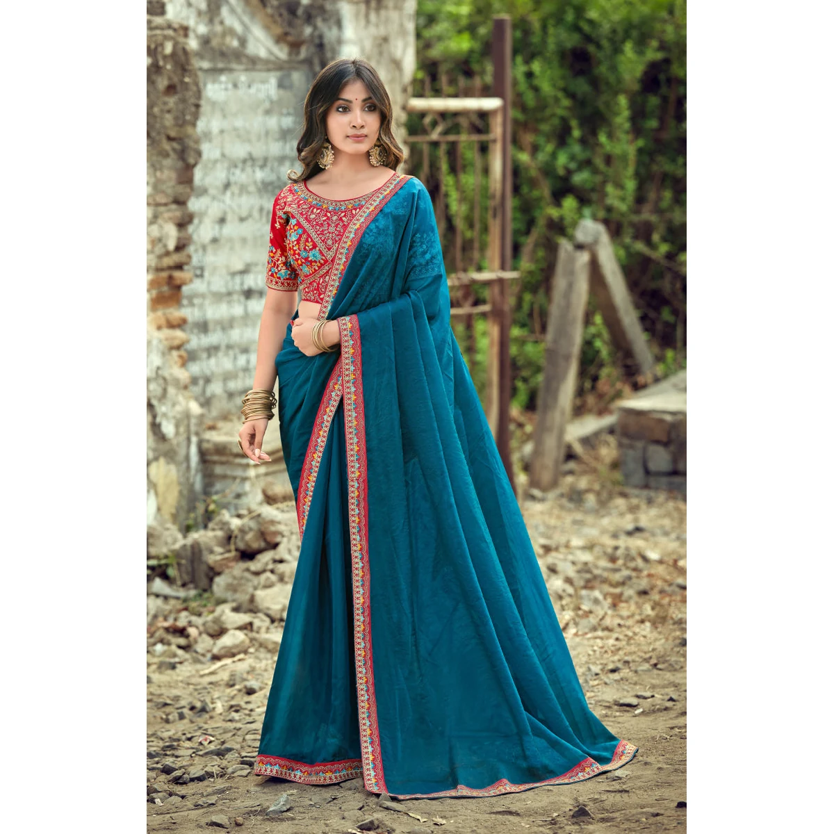 Premium Ruhina Brasso Saree for Festive Wear thumbnail 4