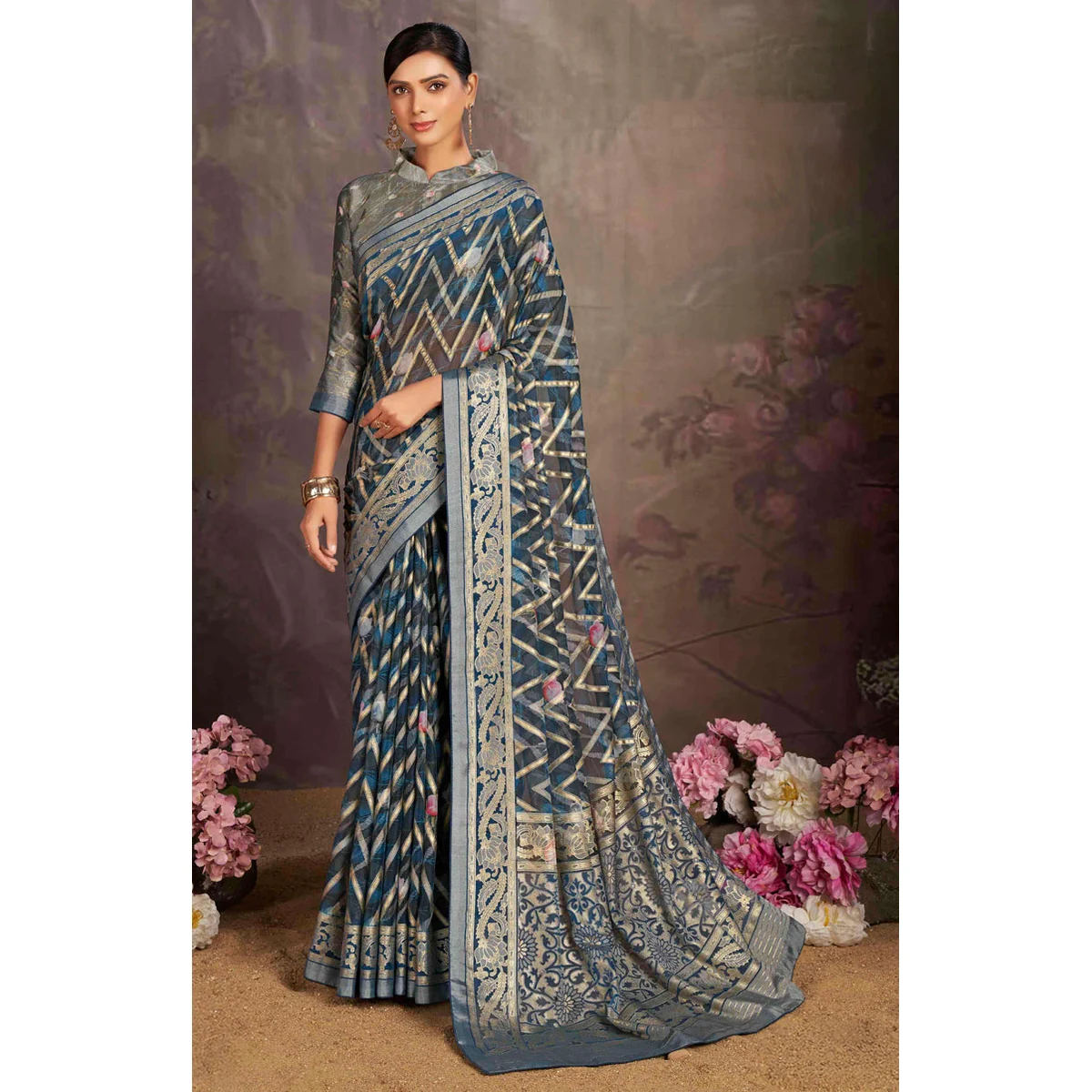 Premium Regal Rythms Georgette Saree for Festive Wear thumbnail 3
