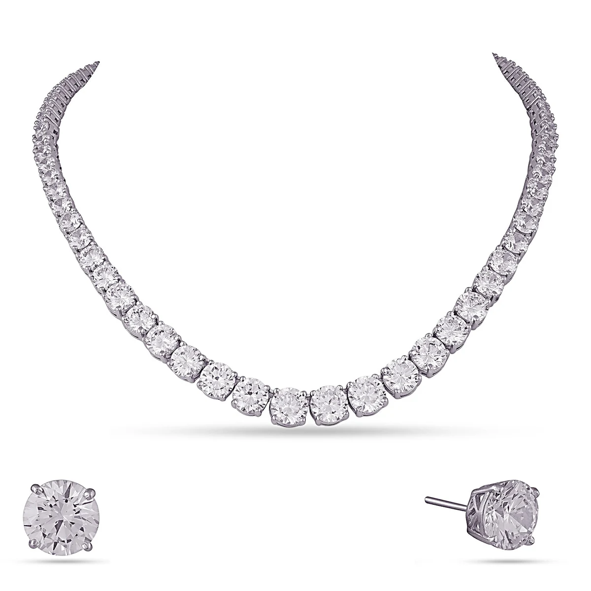 Premium Basheera - Tennis Necklace Set