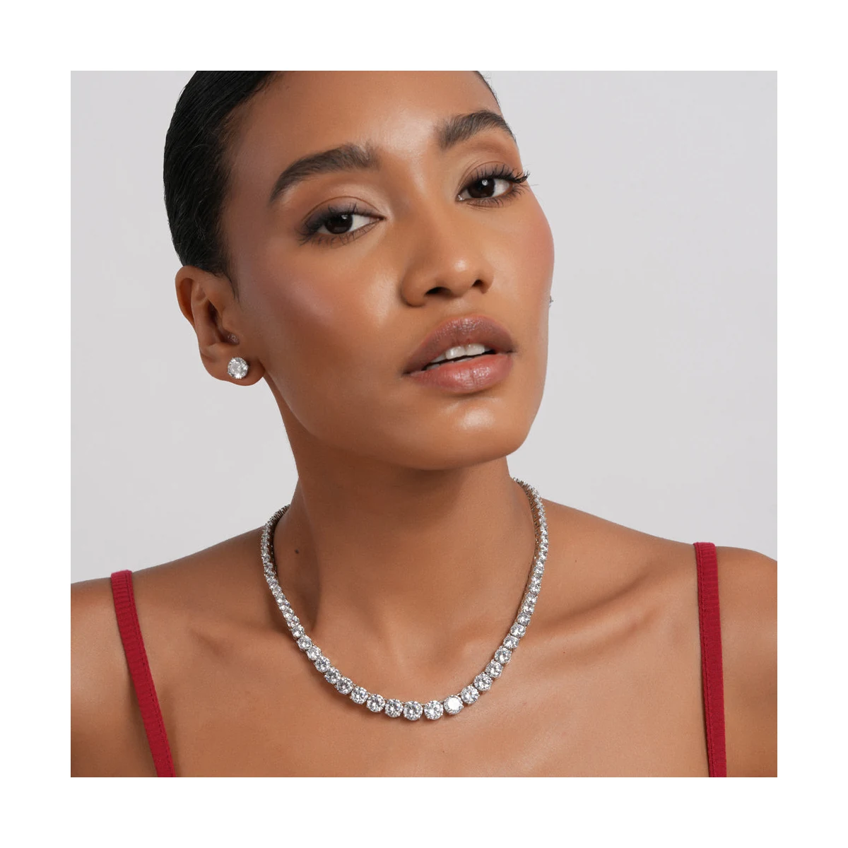 Premium Basheera - Tennis Necklace Set thumbnail 3