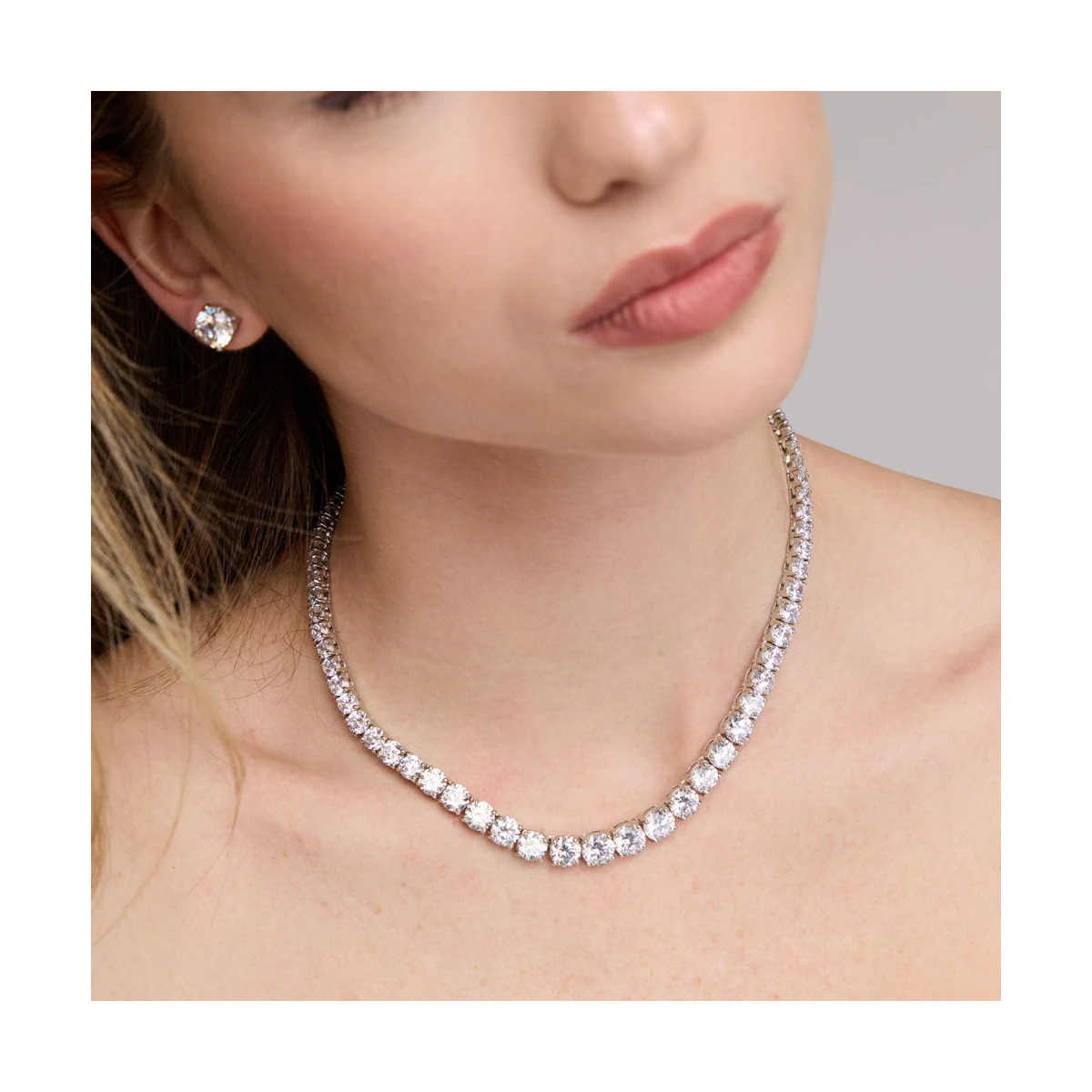 Premium Basheera - Tennis Necklace Set thumbnail 4