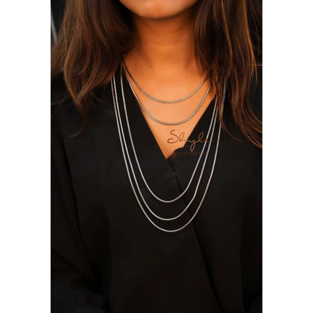 Premium Adya Everyday Intricate Crafted Silver Chain