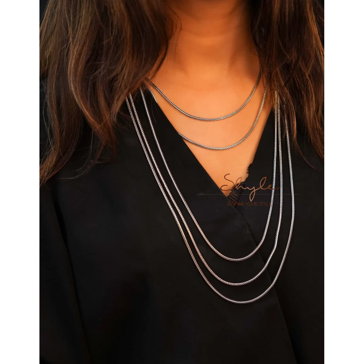 Premium Adya Everyday Intricate Crafted Silver Chain thumbnail 2
