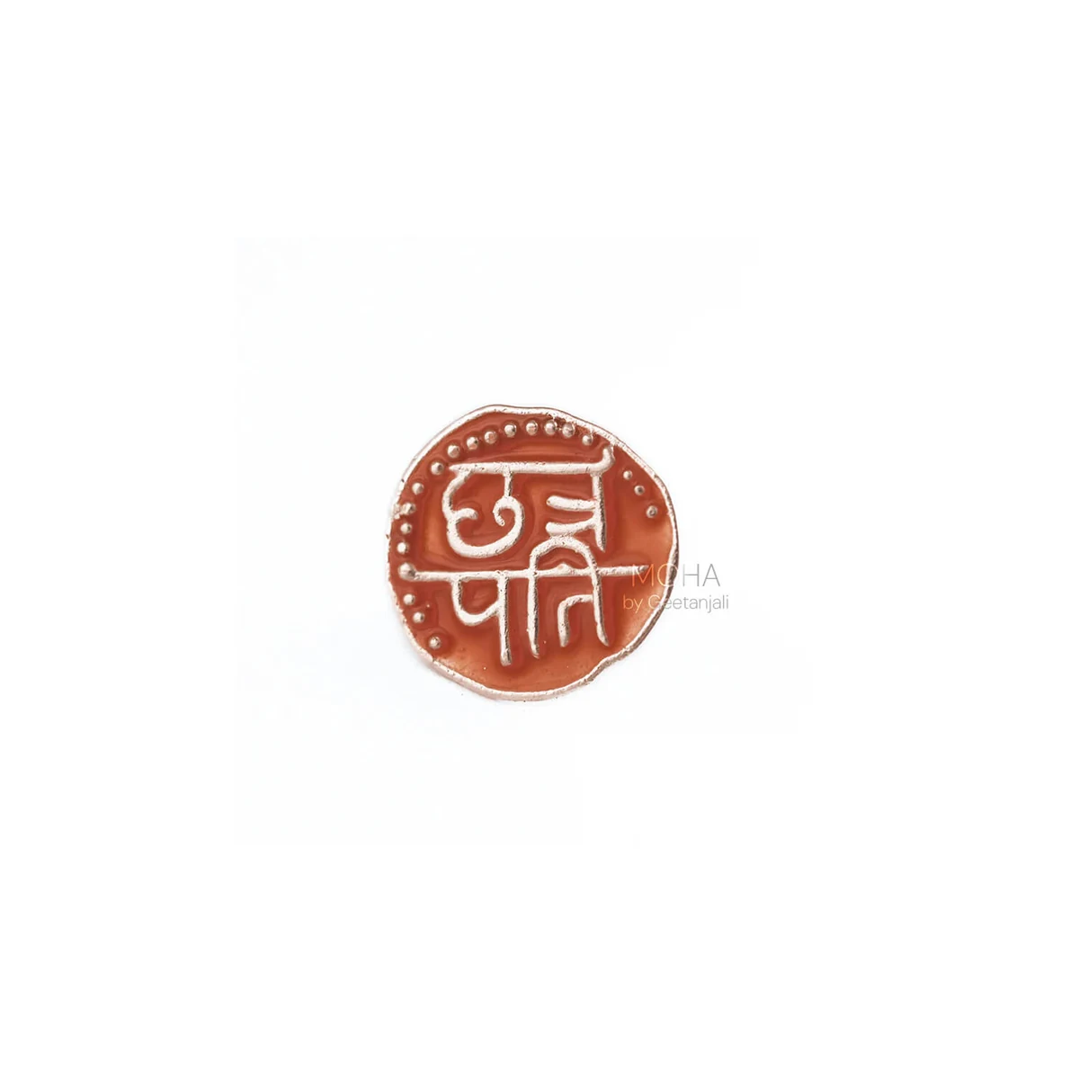 Premium Chhatrapati Shivaji Silver Brooch Pin (Big)