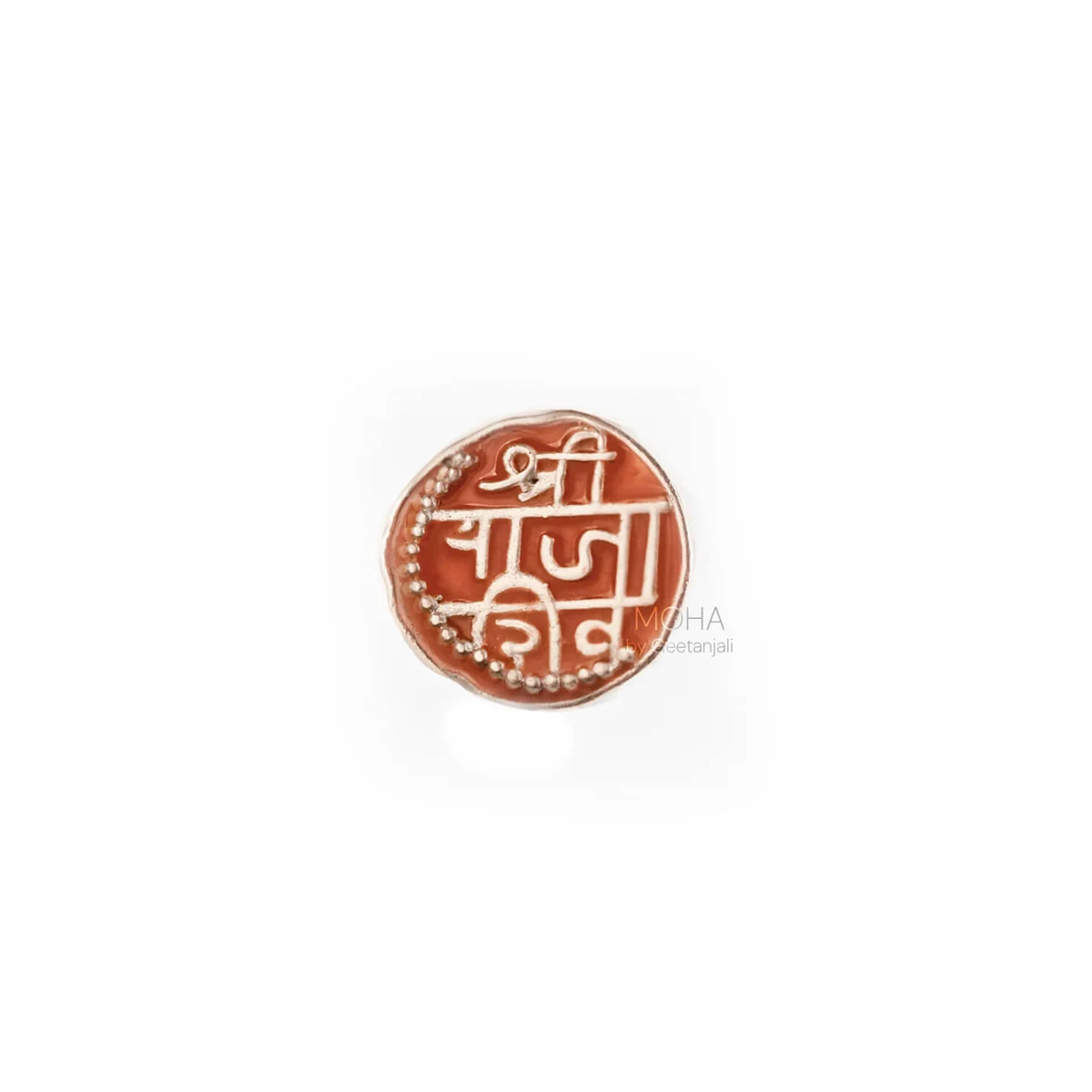 Premium Raja Shivaji Silver Brooch Pin (Big)