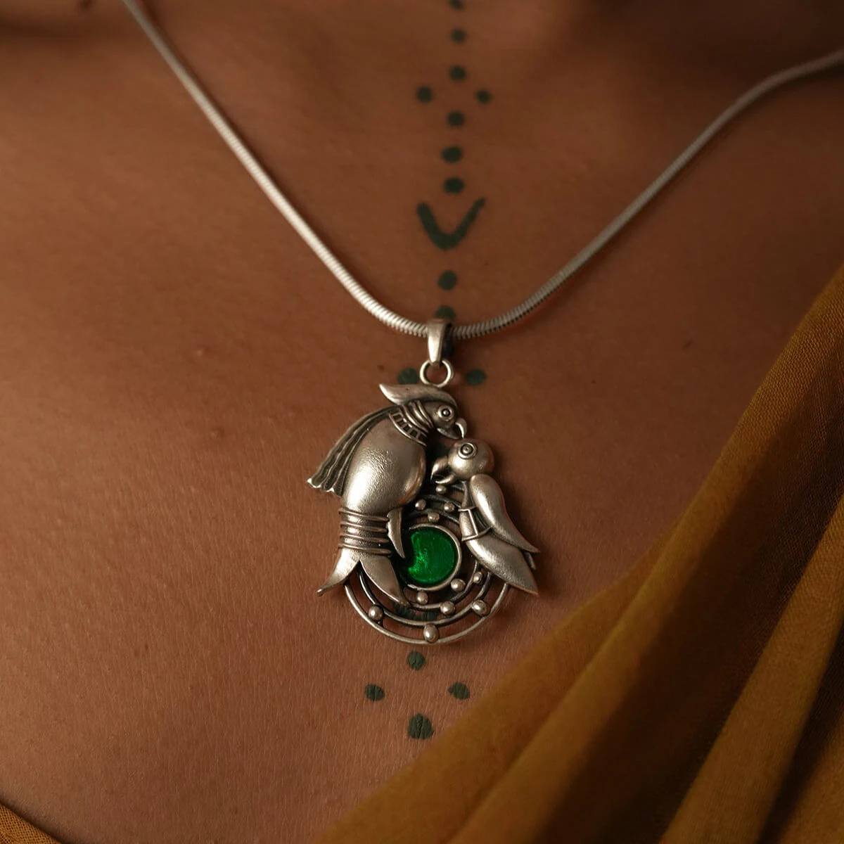 Premium Prem Silver Pendant with chain thumbnail 2