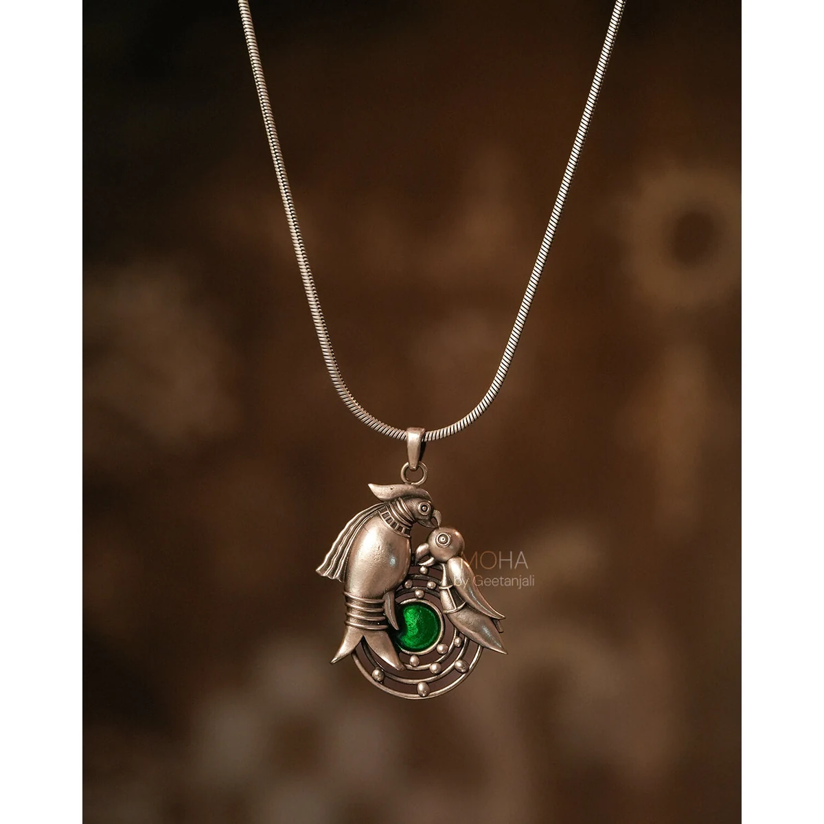 Premium Prem Silver Pendant with chain thumbnail 4