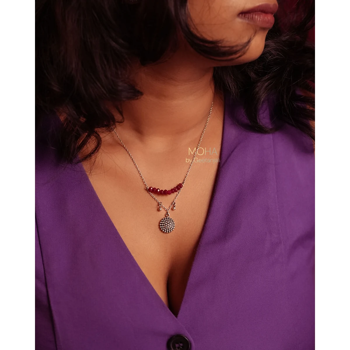 Premium Yami Silver Pendant with Chain