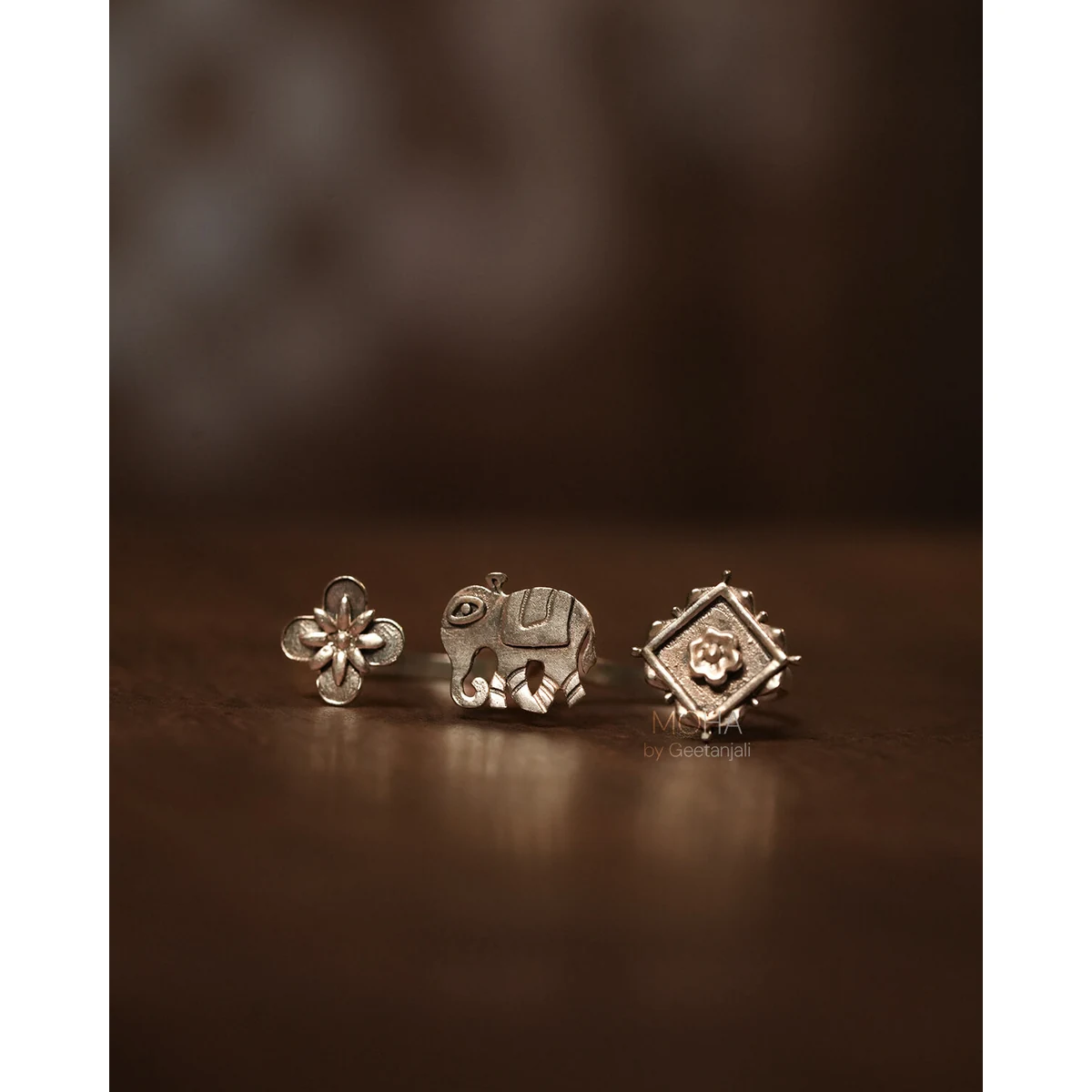 Premium Haathi Silver Finger Ring thumbnail 2