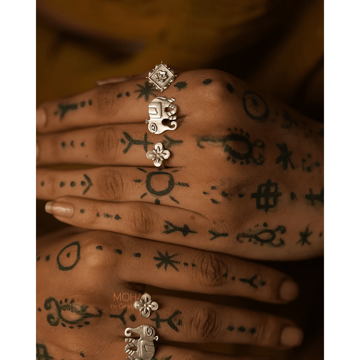Premium Haathi Silver Finger Ring thumbnail 4