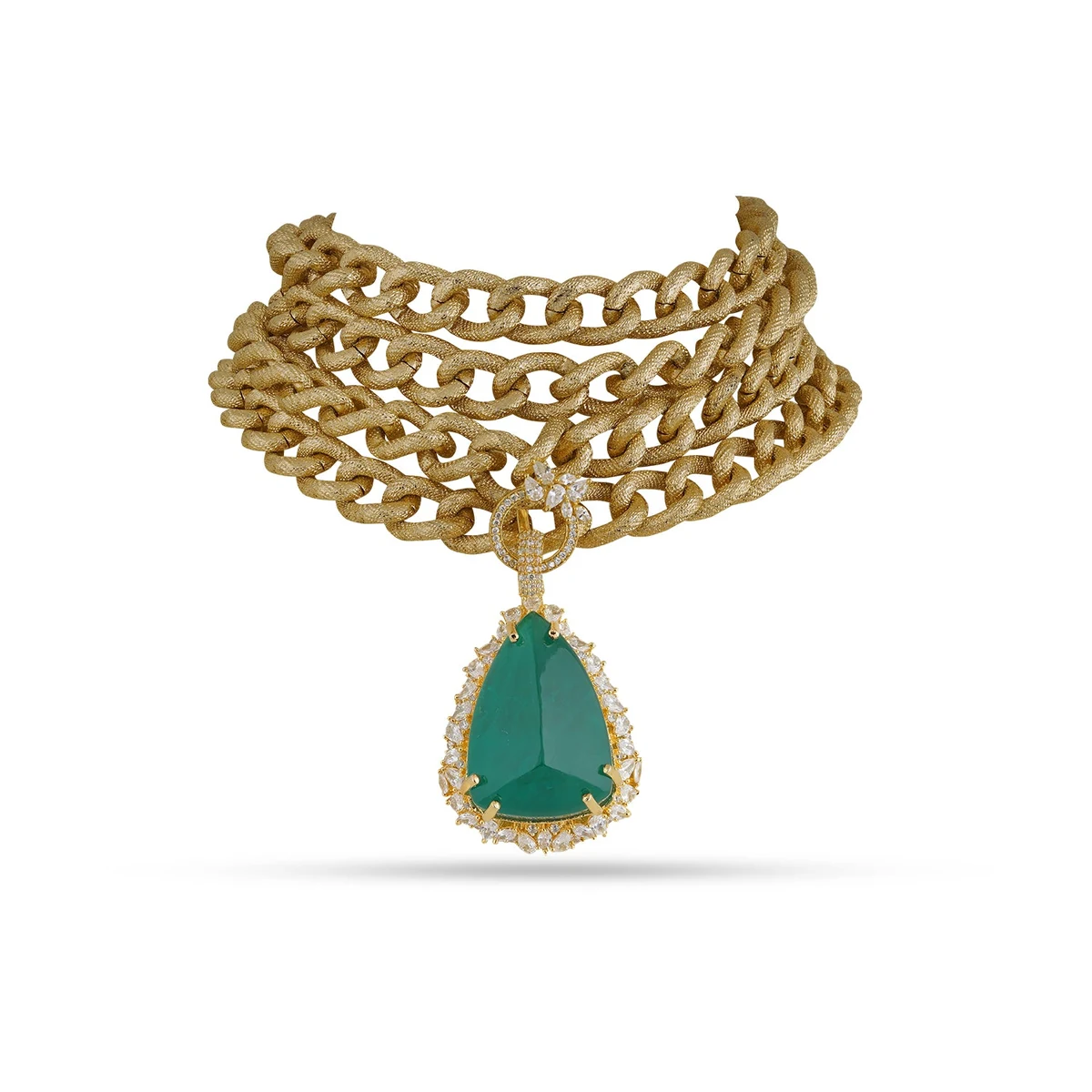 Premium Roza - Statement Pendant Chain Choker