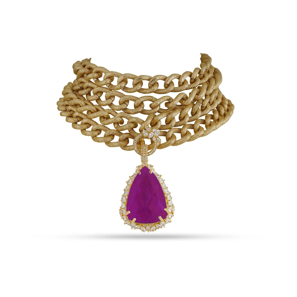 Premium Roza - Statement Pendant Chain Choker thumbnail 4