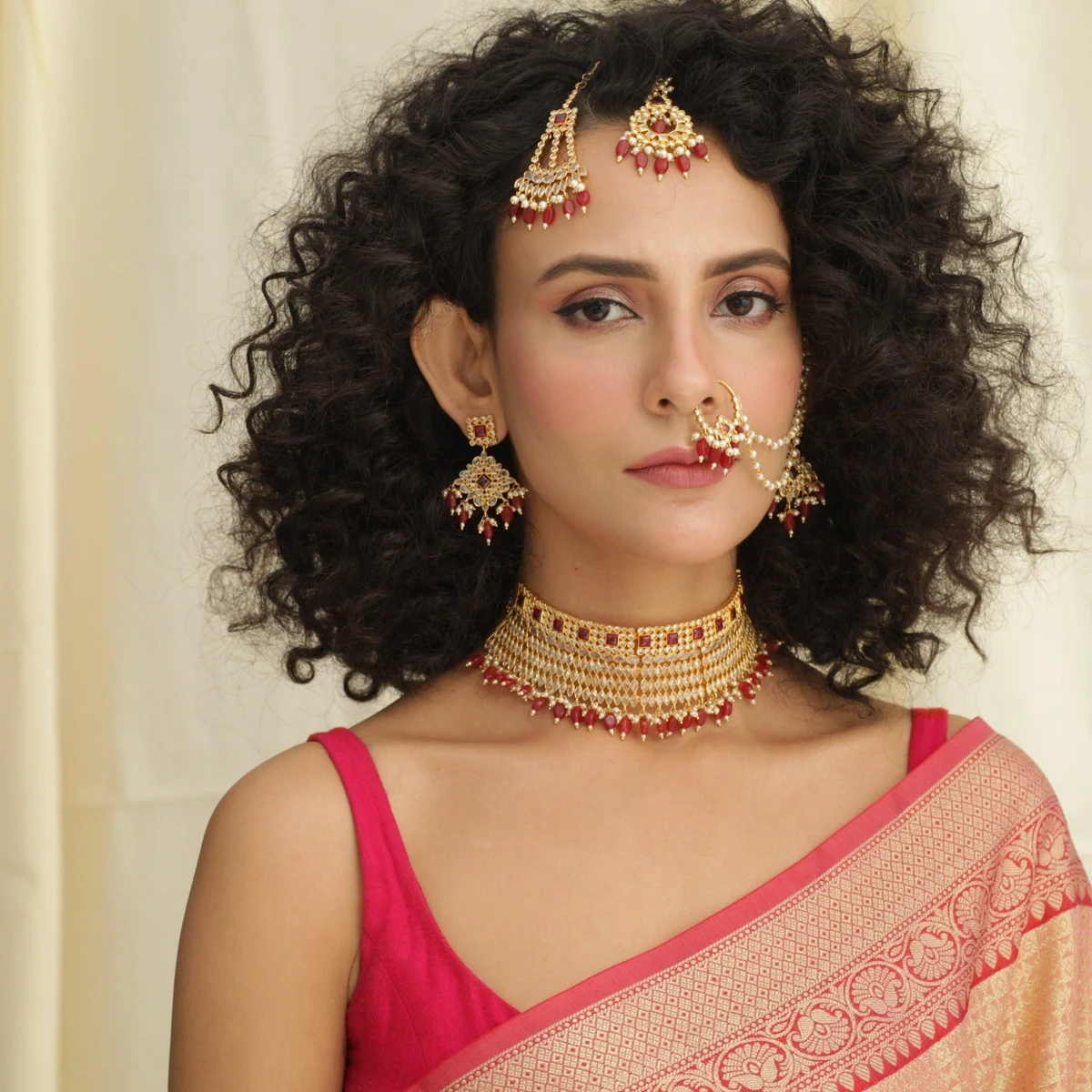 Premium Ogan Kundan Bridal Set