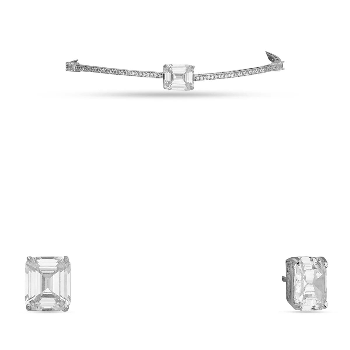 Premium Cece - White CZ Choker