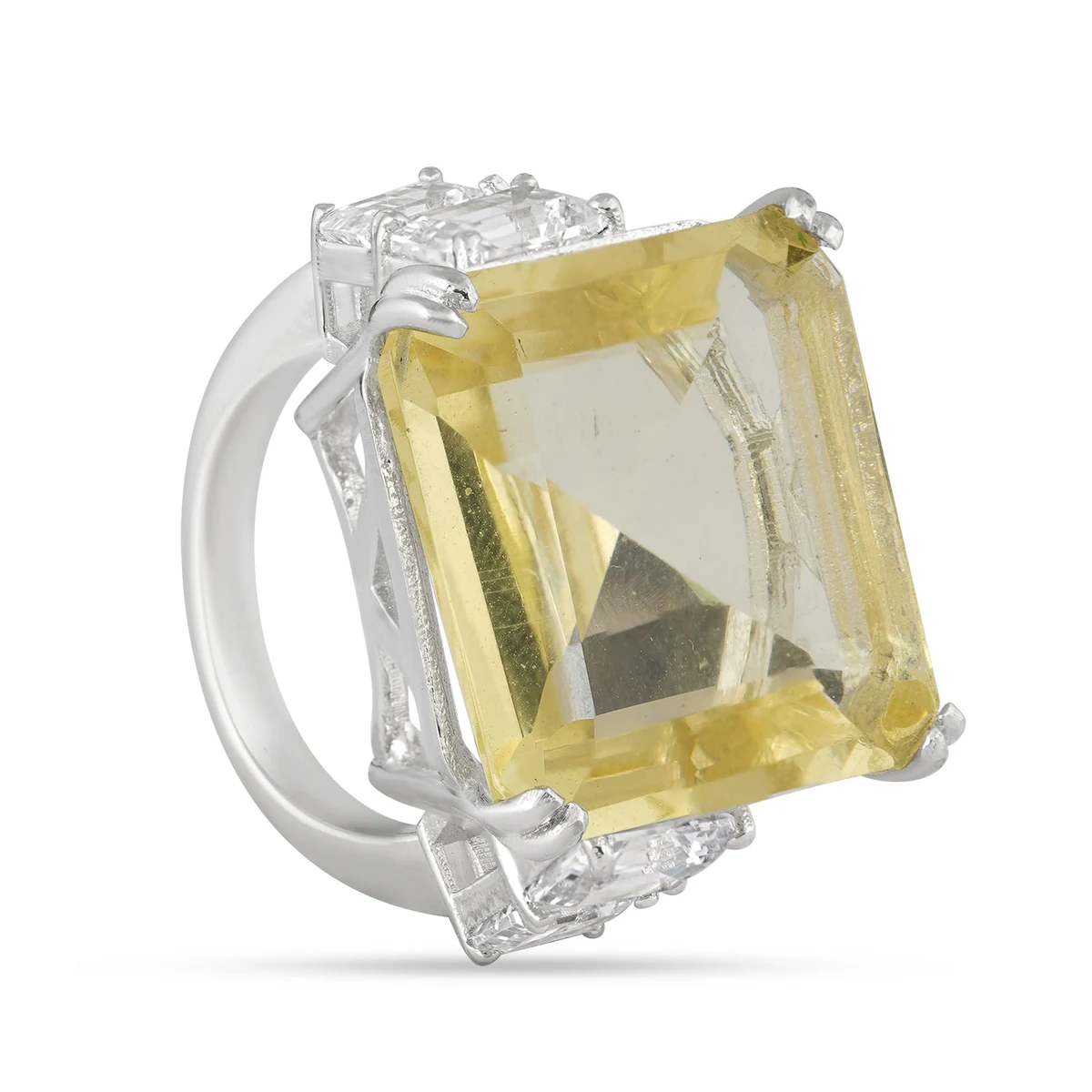 Premium Emmalyn - Green Stone CZ Ring thumbnail 2