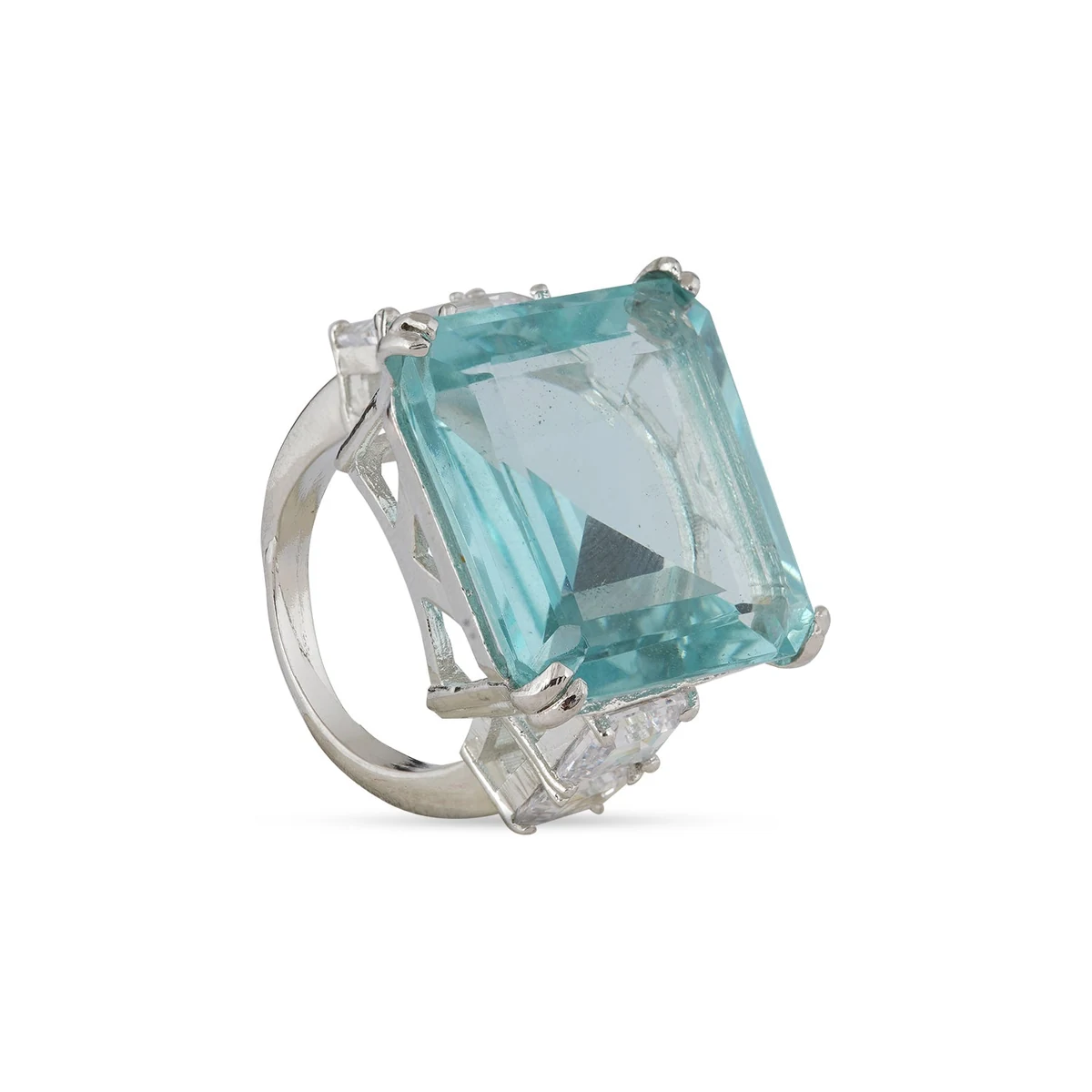 Premium Emmalyn - Green Stone CZ Ring thumbnail 3