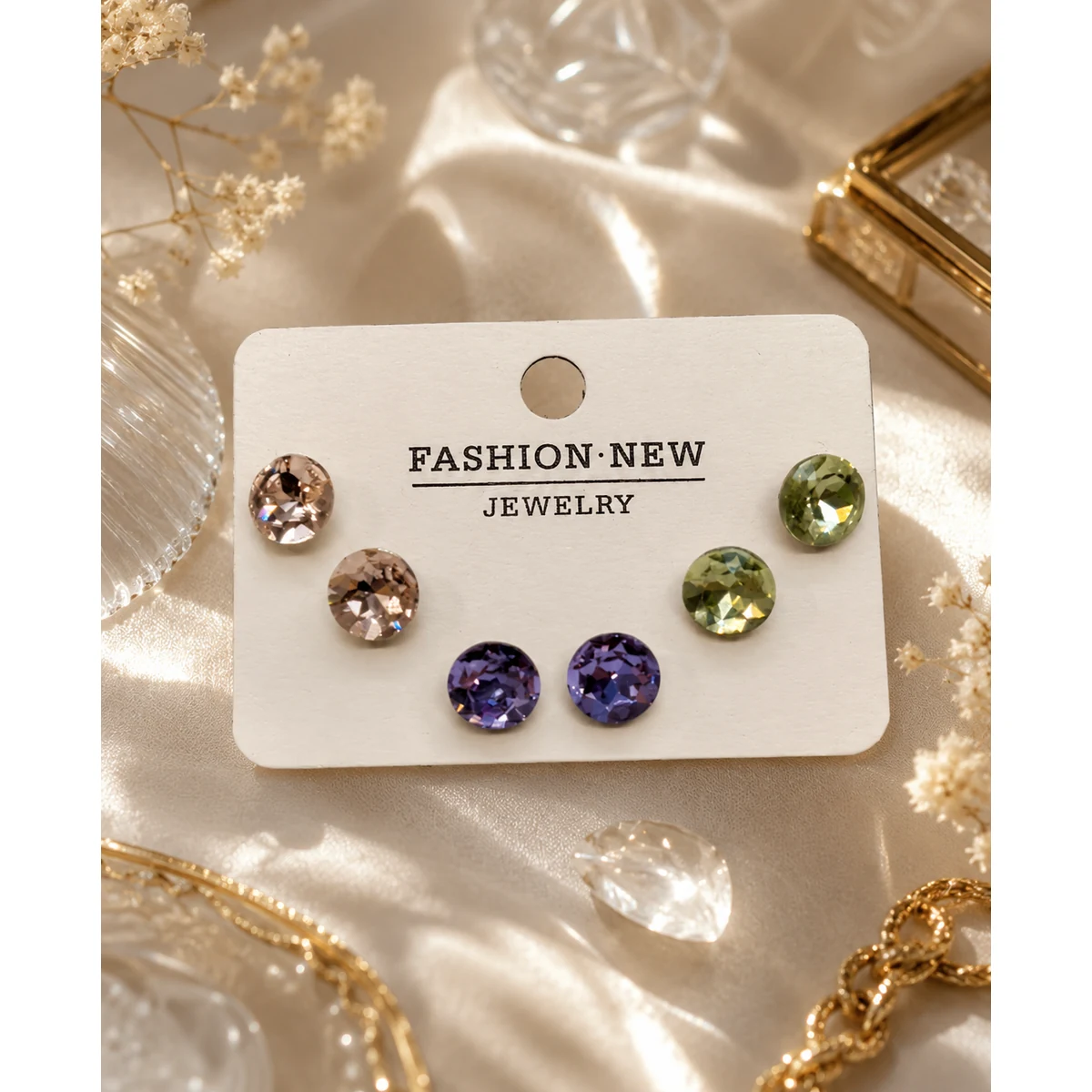 Premium AT Combo Light Stud Earrings thumbnail 2