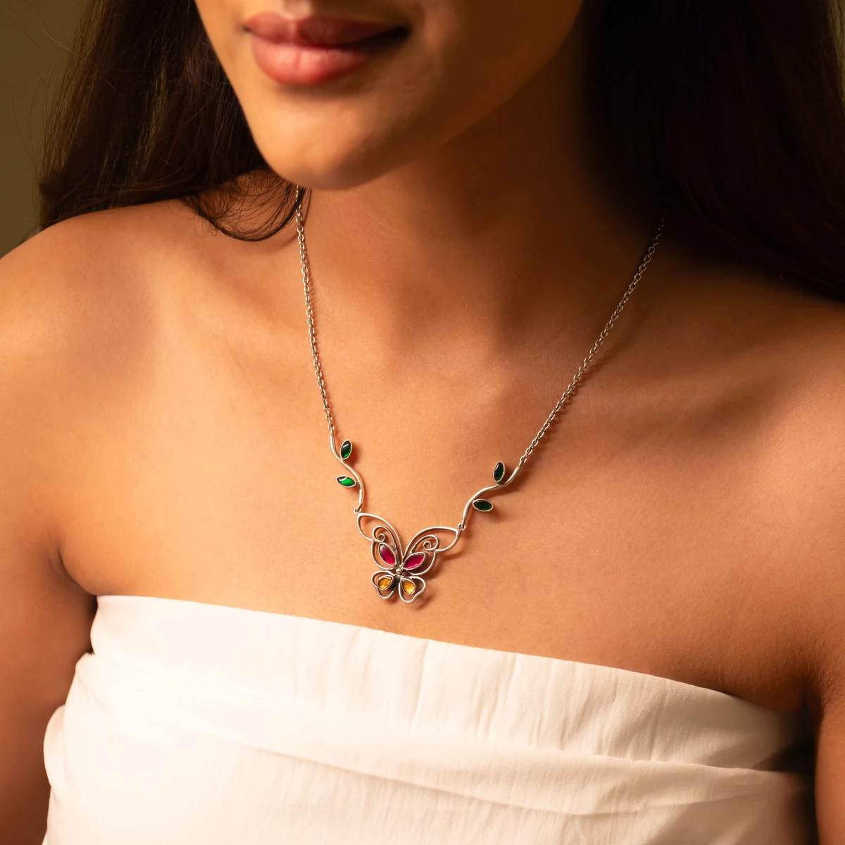 Premium Adya Titli Aur Patti Earring Ring necklace Set thumbnail 3