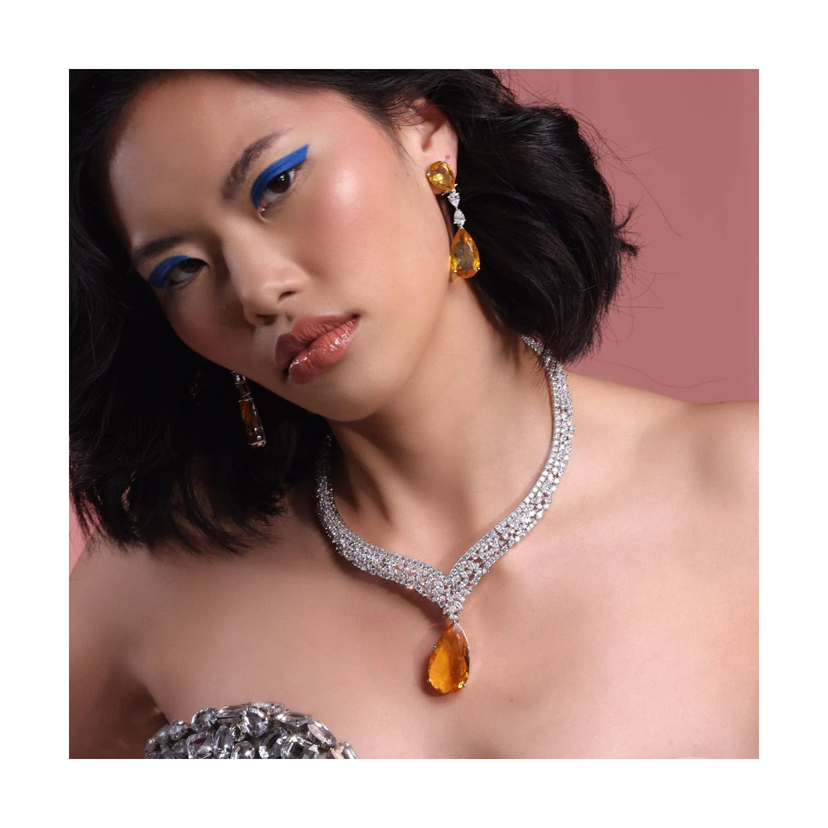 Premium Ziba - Cubic Zirconia Necklace Set thumbnail 2
