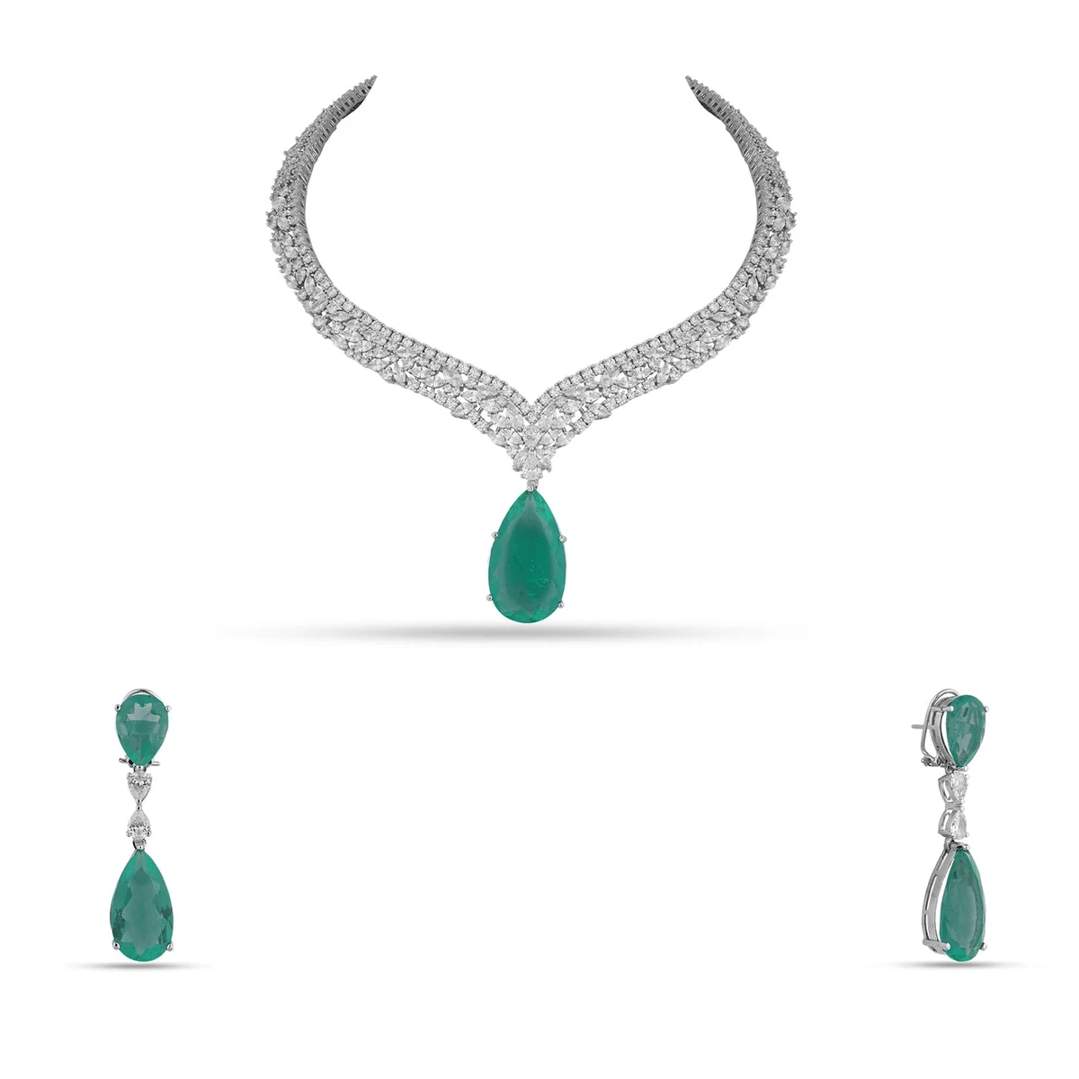 Premium Ziba - Cubic Zirconia Necklace Set thumbnail 4