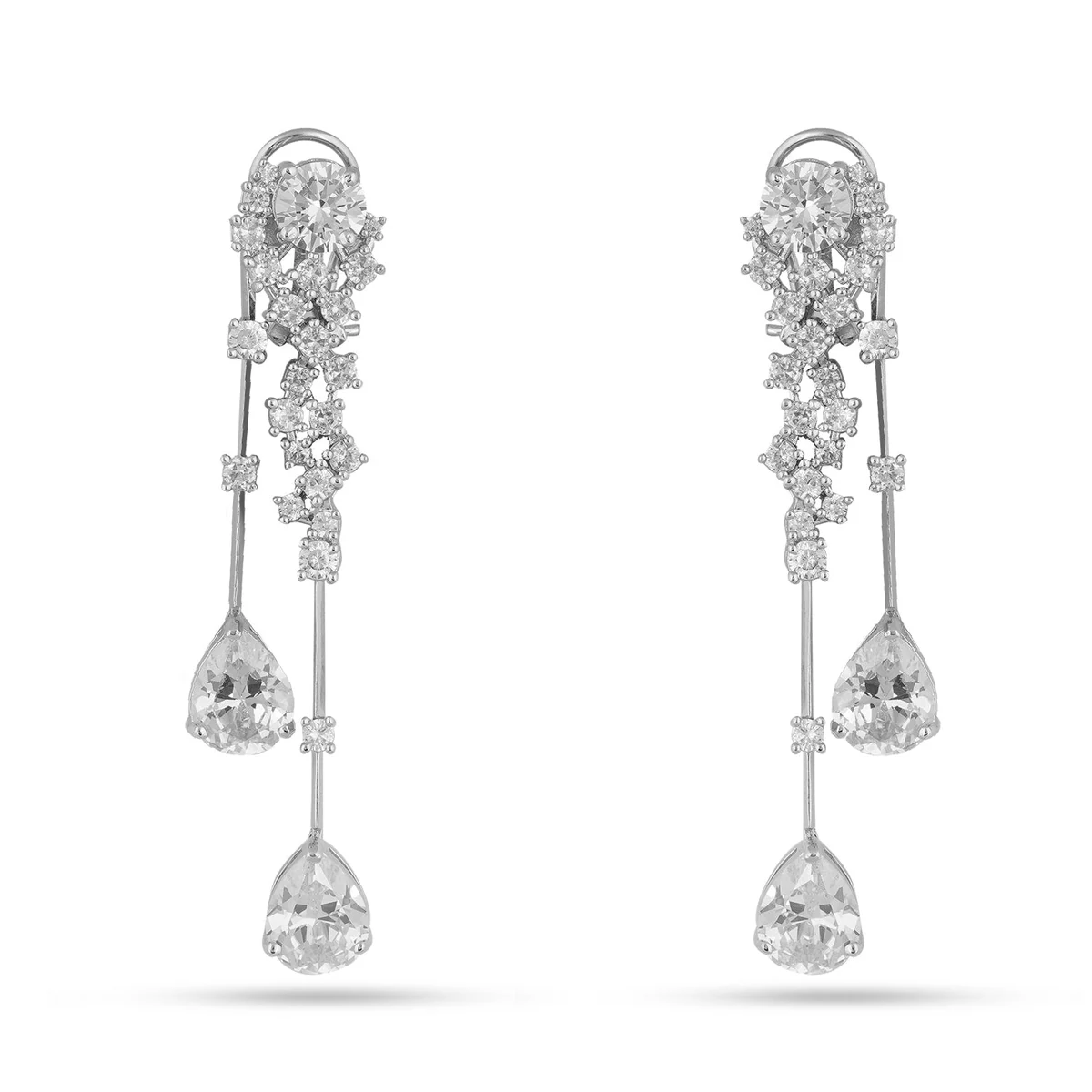 Premium Andaleeb - CZ Diamond Dangle Earring