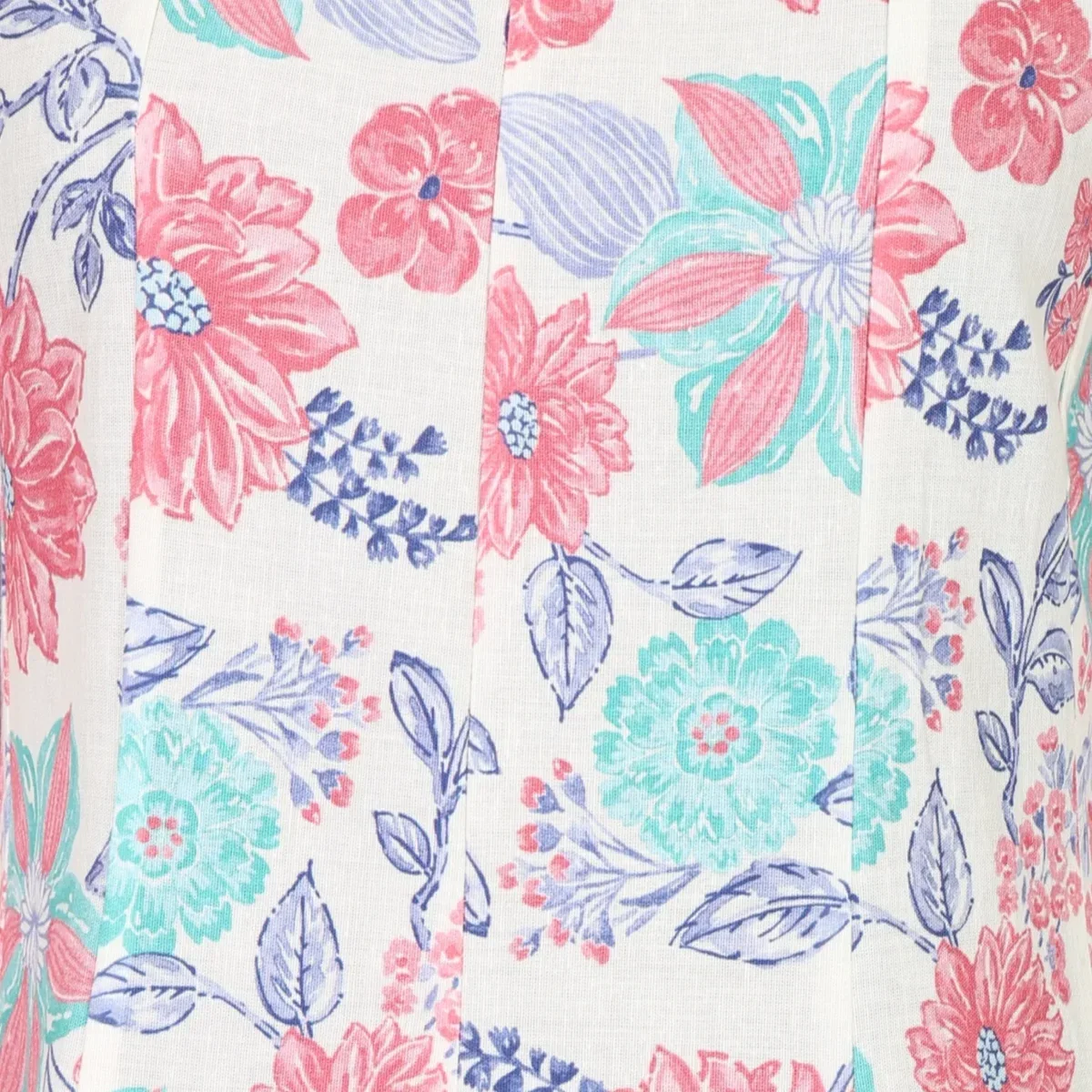 White Floral Printed Pure Cotton Flared Kurta with Trousers Set thumbnail 3