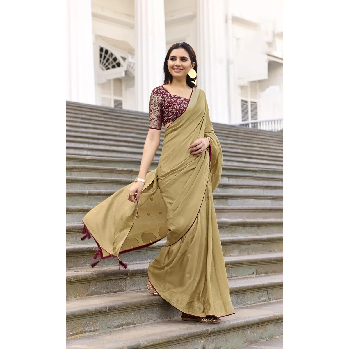 Silk Woven Designer Saree With Traditional Elephant Motifs thumbnail 4