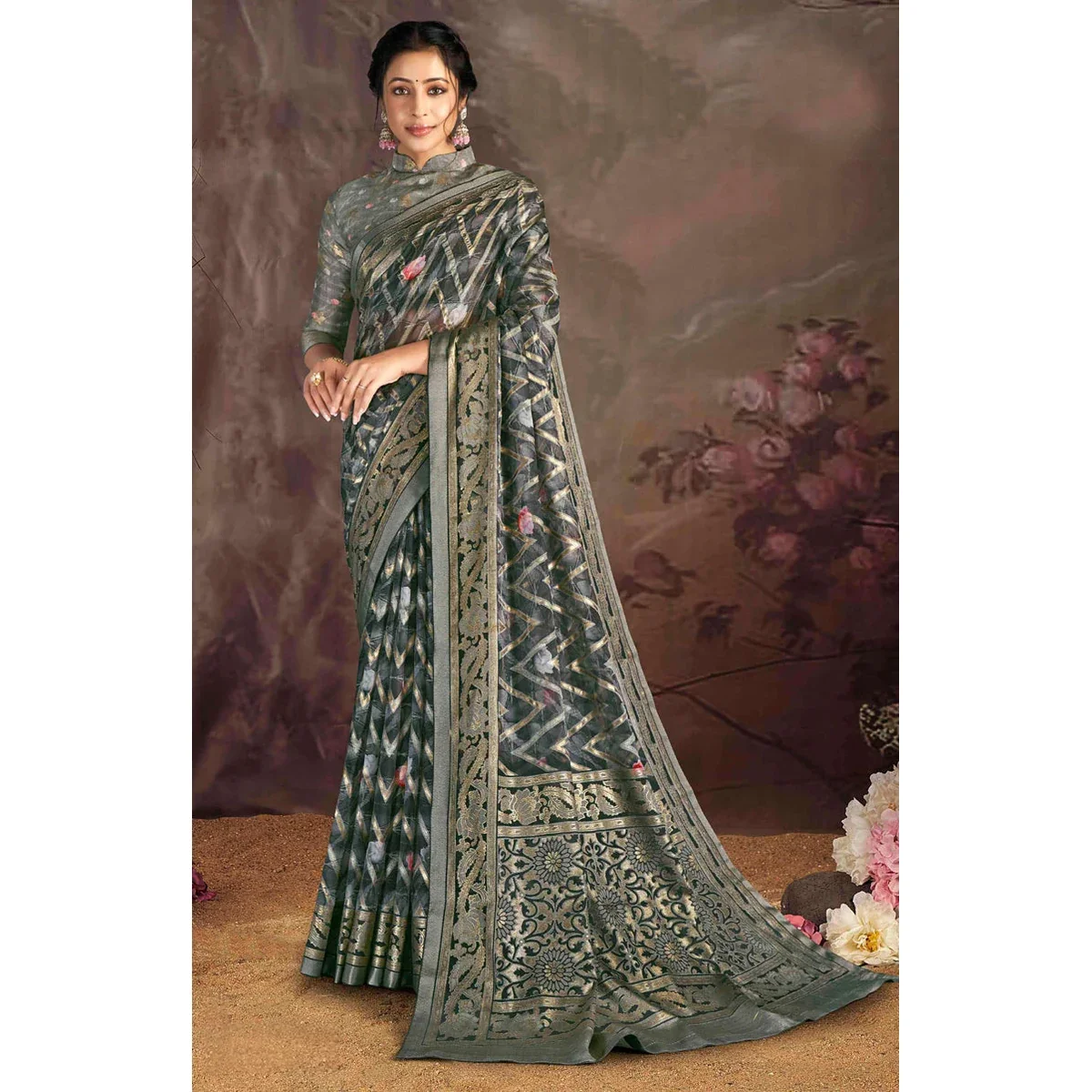 Regal Rythms Georgette Saree For Festive Wear