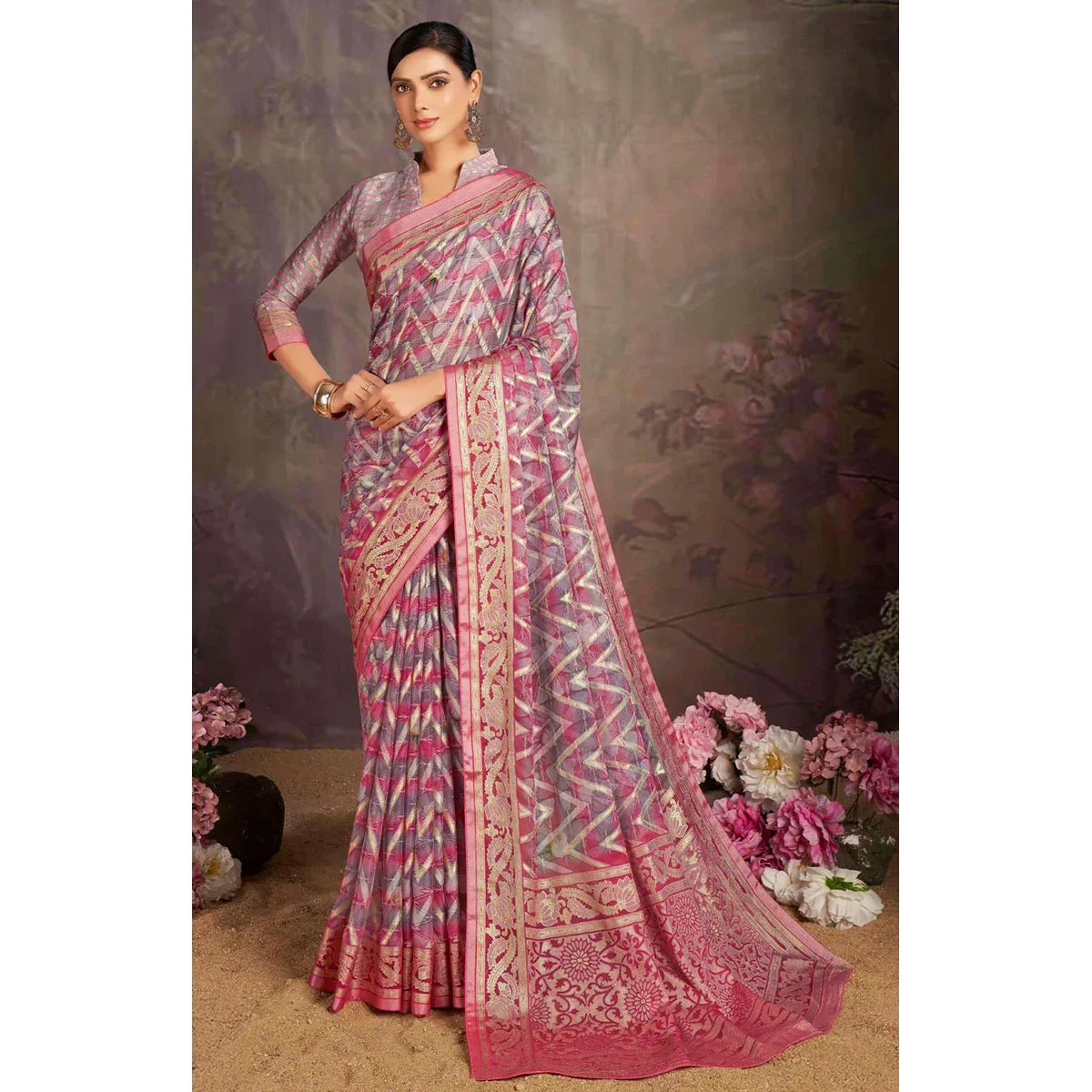 Regal Rythms Georgette Saree For Festive Wear thumbnail 2