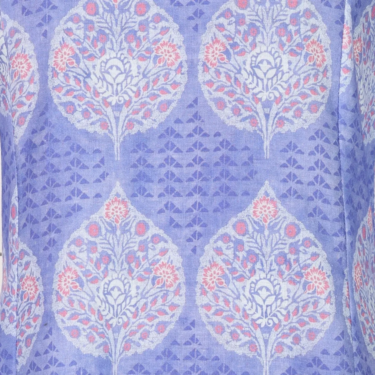 Lavender Floral Printed Cotton Blend A-line Kurta with Pants Co-ord Set thumbnail 3