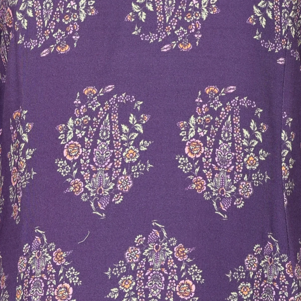 Purple Floral Printed Rayon A-line Kurta with Pants Co-ord Set thumbnail 3