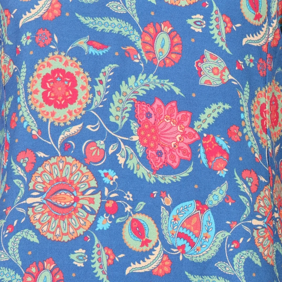 Blue Floral Printed Rayon Straight Kurta With Pants and Dupatta Set thumbnail 3