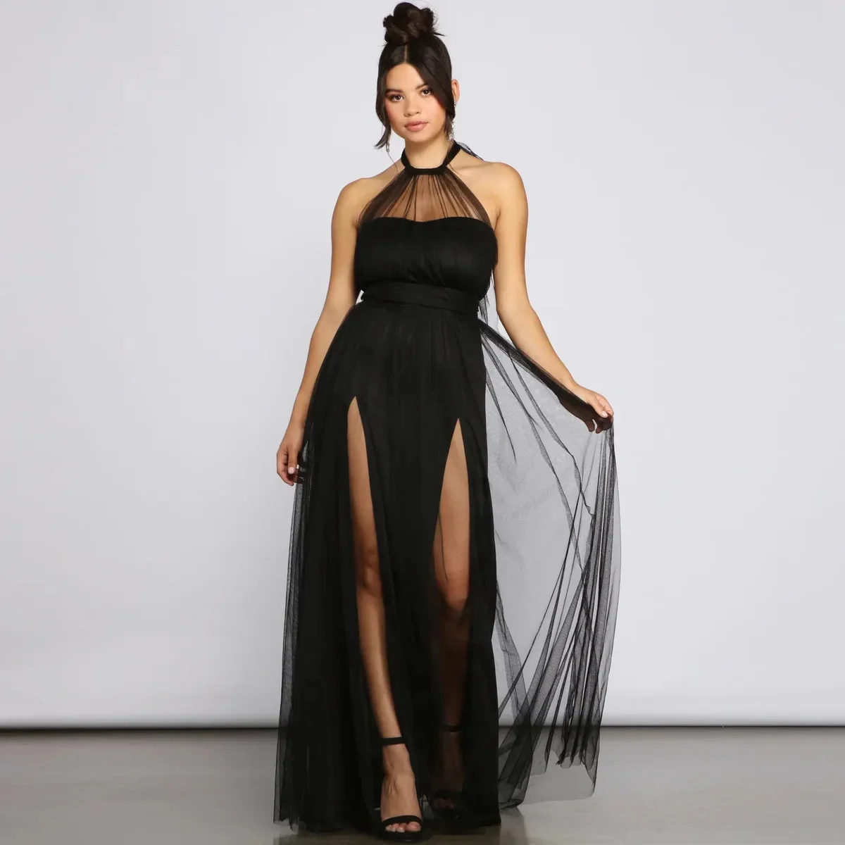 Charlie Formal Double Slit A-Line Dress thumbnail 3